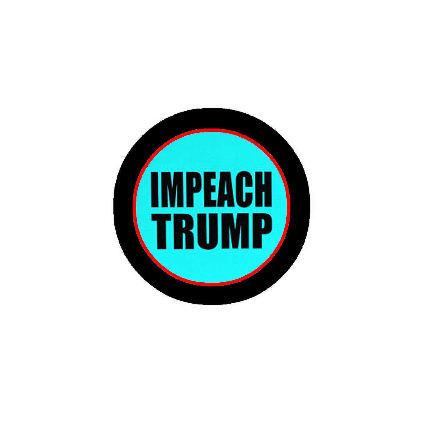 Impeach Trump Pinback 2.25-inch Green Blue Default Title