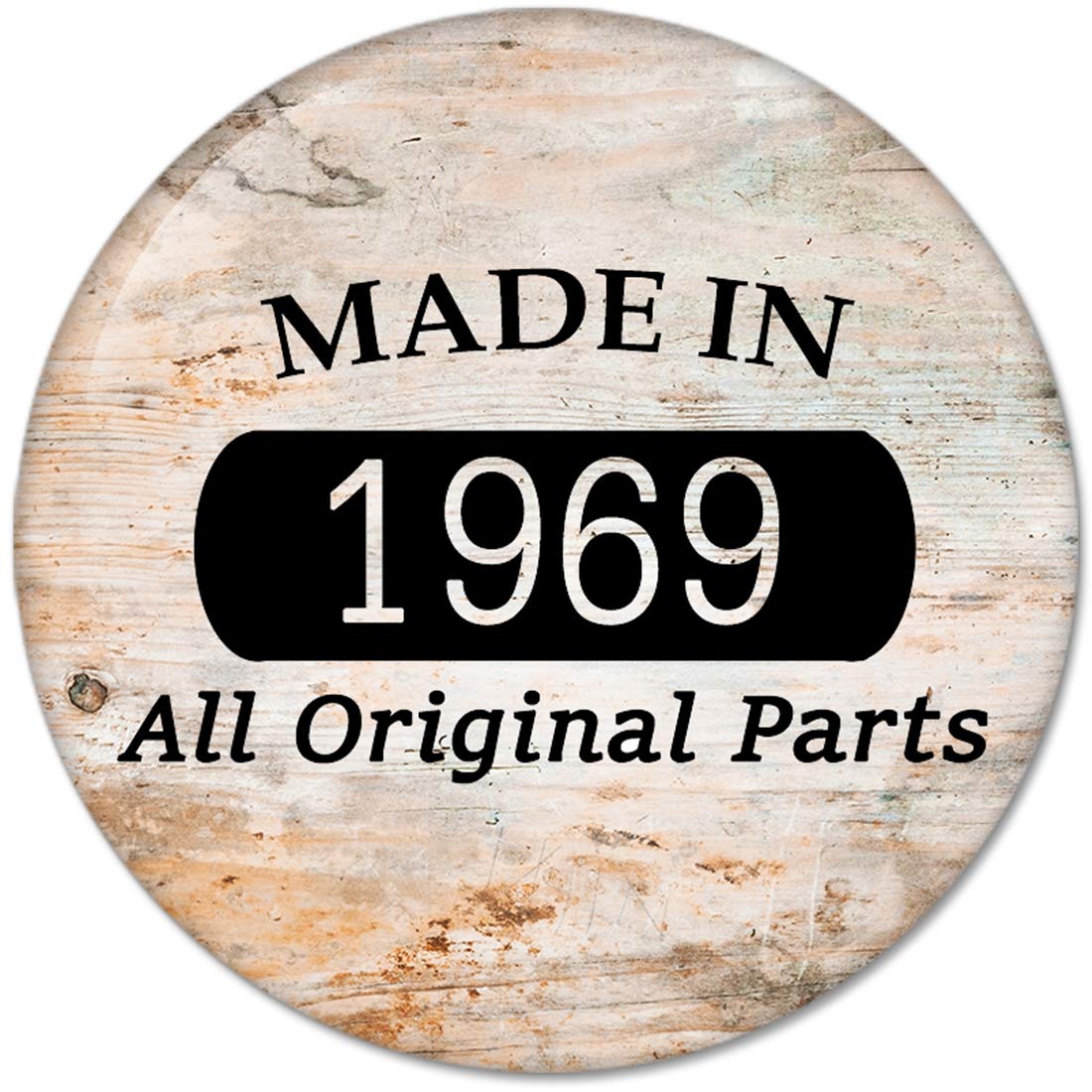 50th Birthday Gifts Made IN 1969 All Original Parts Pinback Button Badges (58mm), NEW