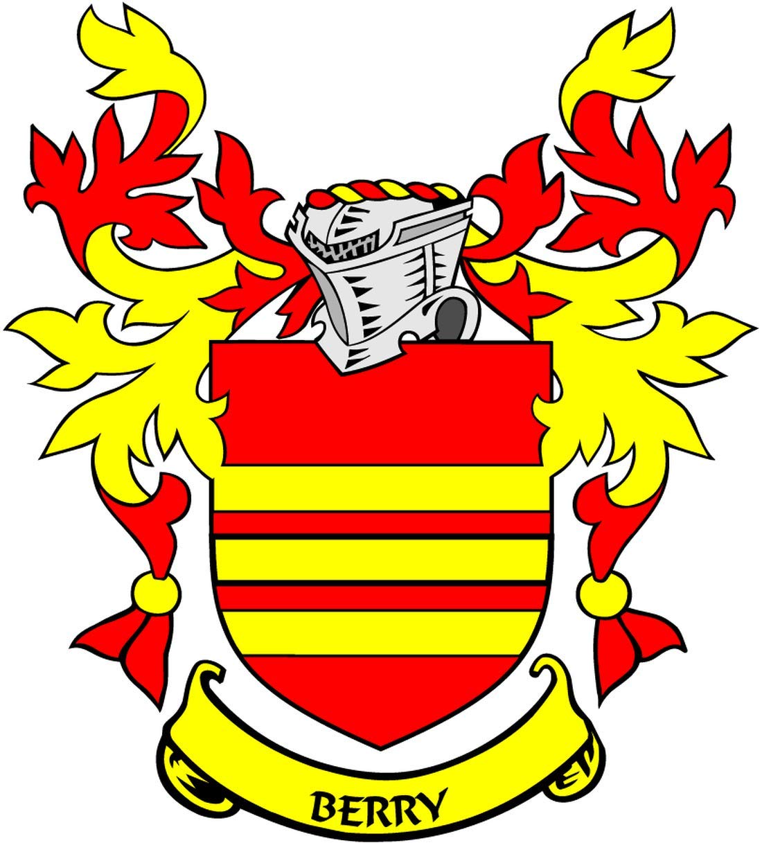 Berry Family Crest 3-inch Coat of Arms Fridge Round Magnet Default Title