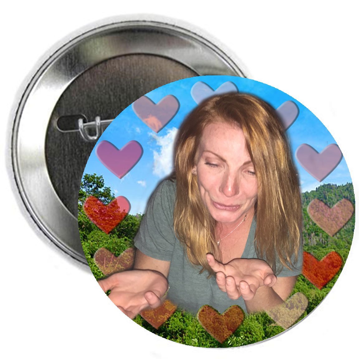 12 Pcs. Custom Personalized Pinback Button 2.25" ~ Send us your picture, text or logo
