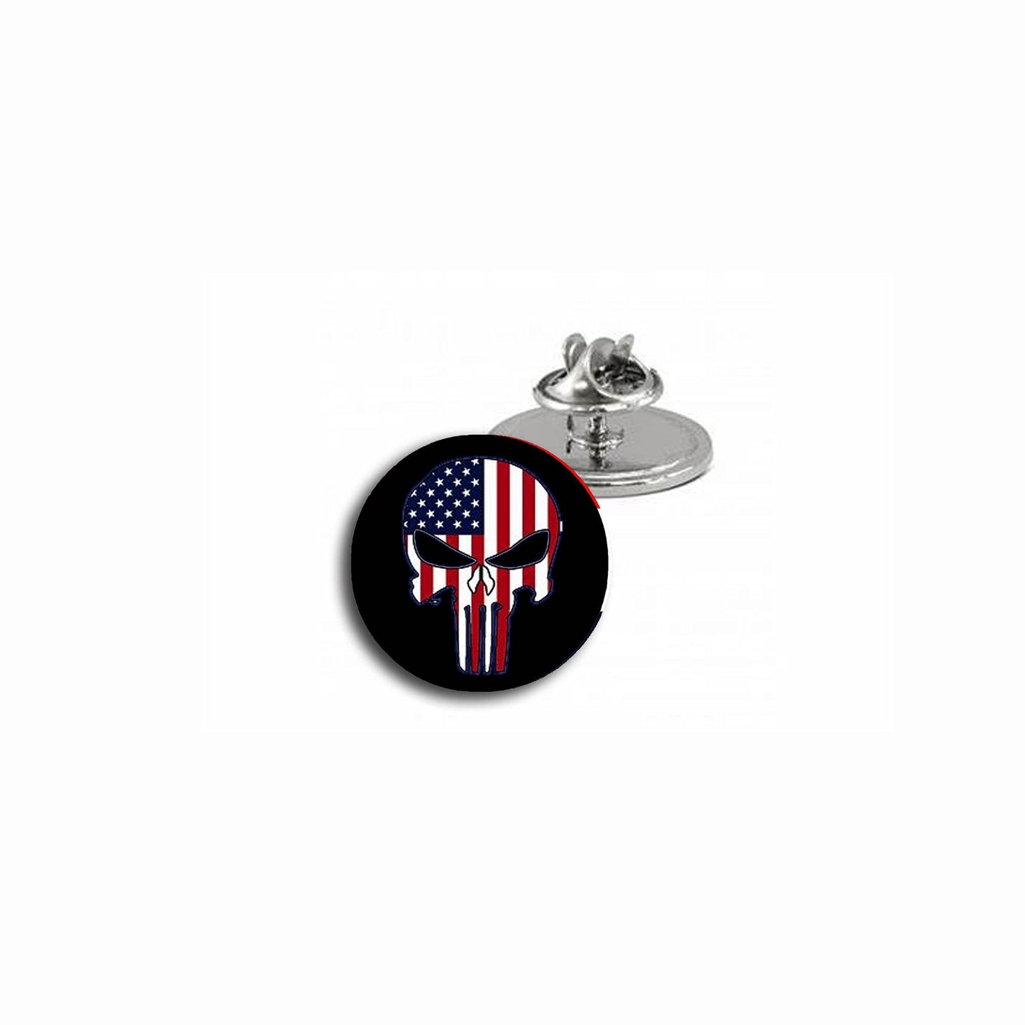12 Pcs Skull Flag Blk bkgr Lapel Pin Pinback 7/8" for Jackets, Backpacks, etc.