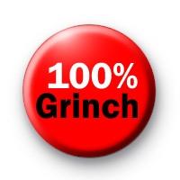 100% Grinch Pinback Brooch 2.25"