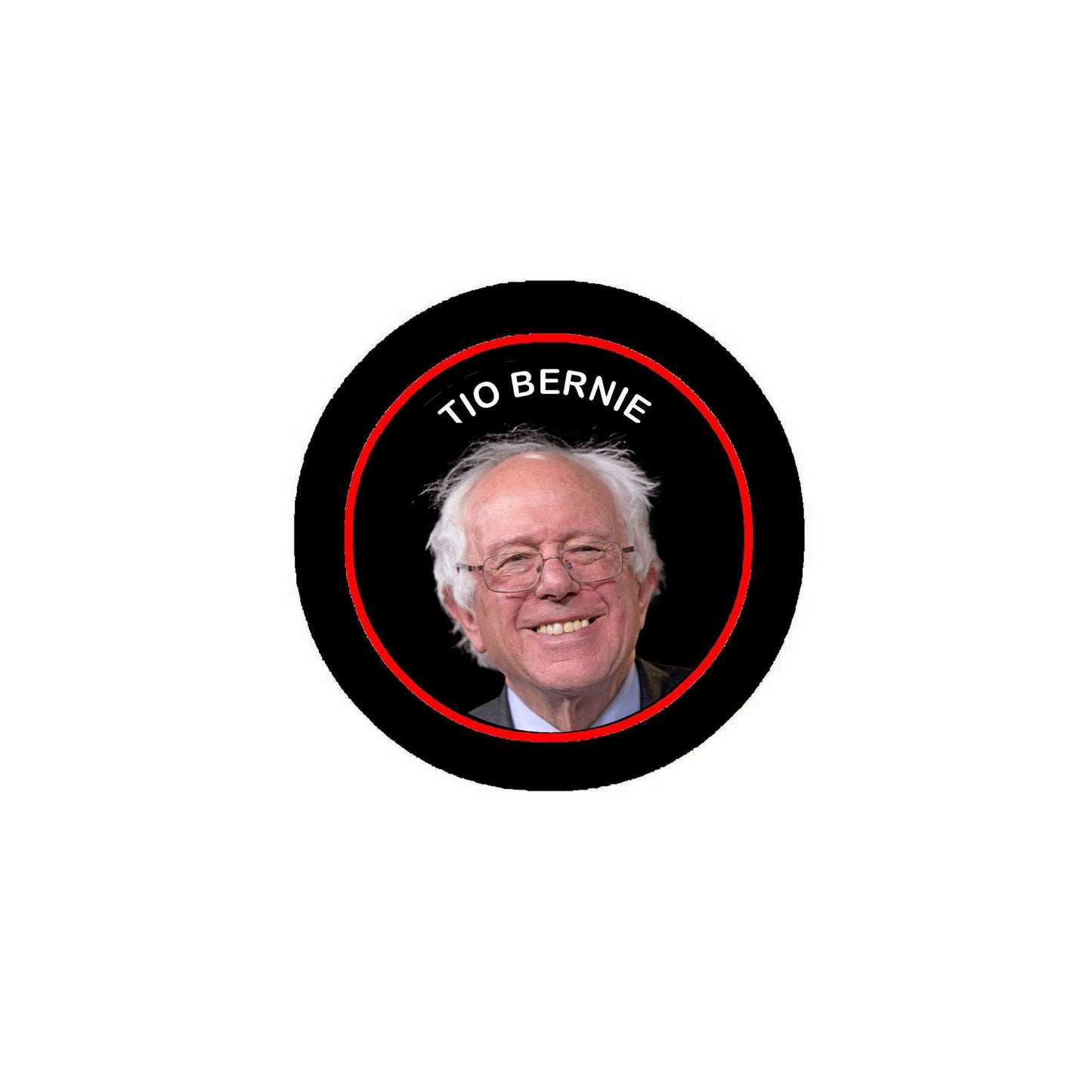 Tio Bernie Smiling Button 2.25" Pinback for Jackets, Backpacks, etc.
