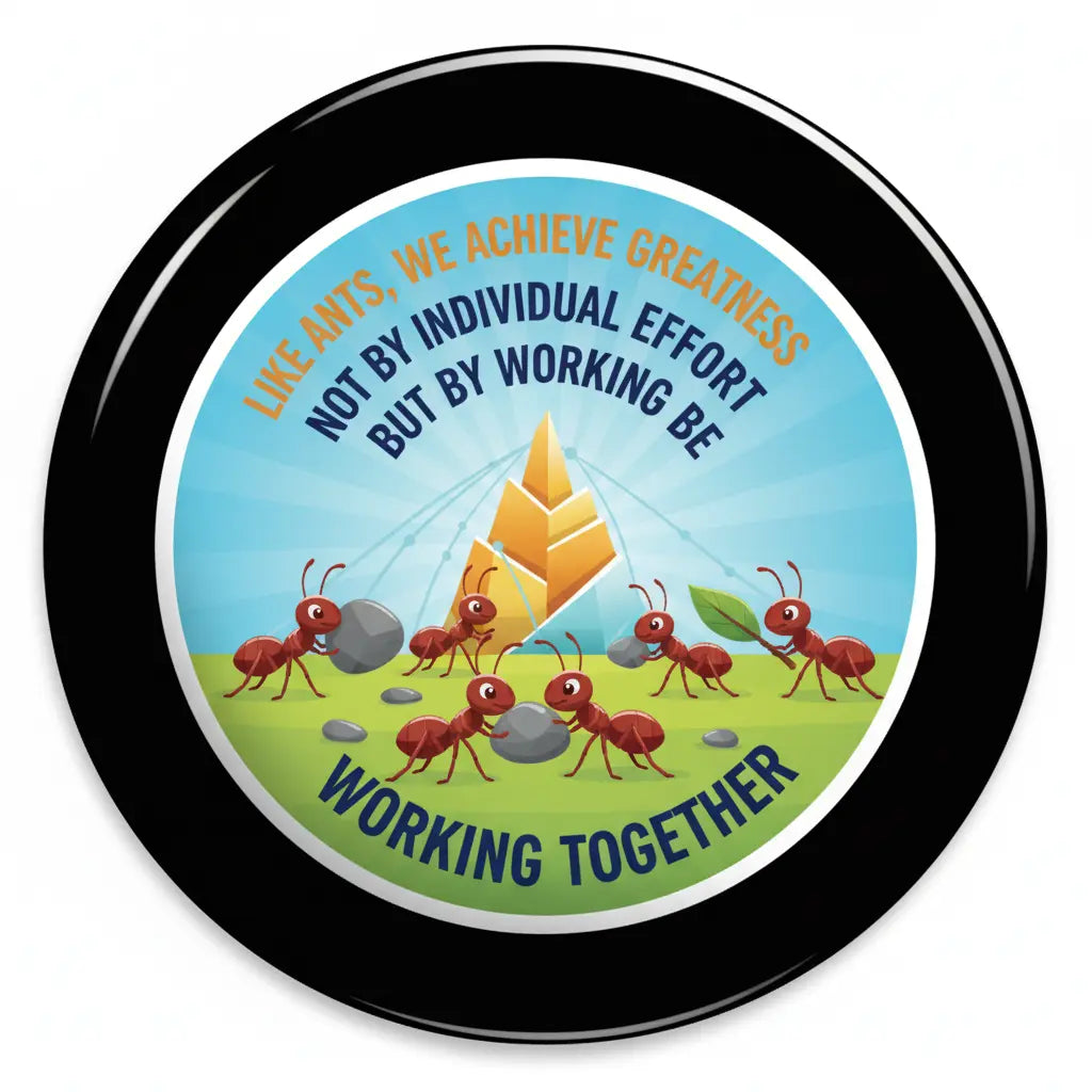 12 pcs Motivational Like ants we achieve greatness not by individual 2.25-inch