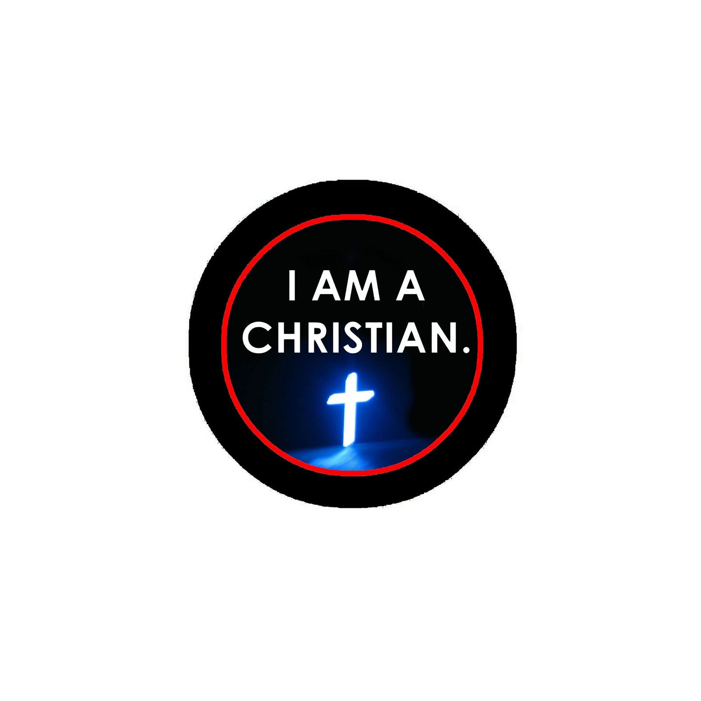 100 Pcs I am a Christian 2.25" Pinback or Jackets, Backpacks, etc.