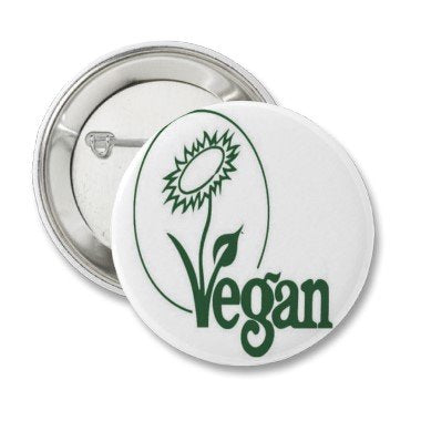 Vegan/Vegetarian 1 inch & 1 1/2 inch Size Button/Pin 8 Collection Set
