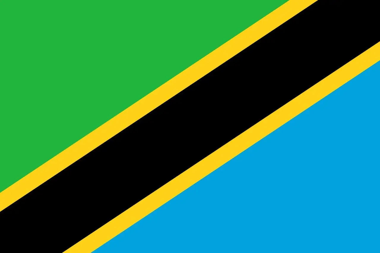 Tanzania country flag mouse pad with green, black, and yellow diagonal stripes