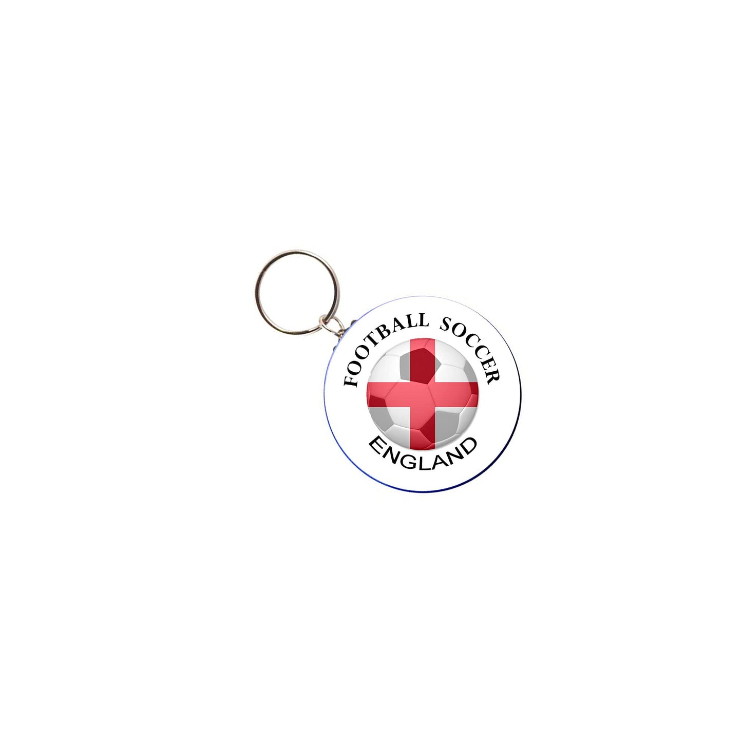 Football Soccer England 2.25-inch Round Keychain Default Title