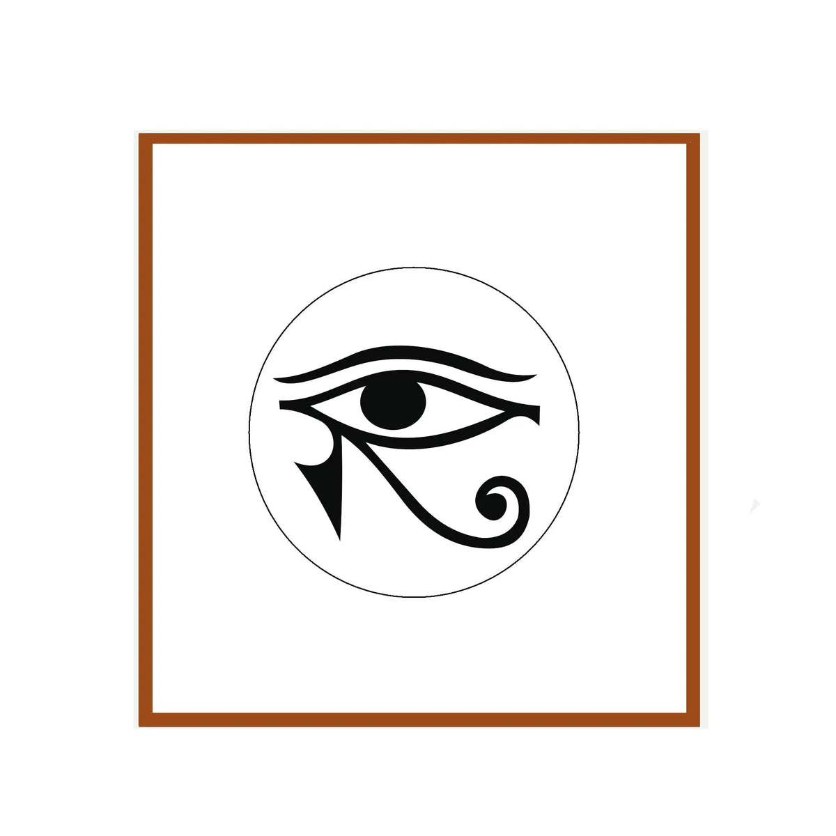 Eye of Horus symbol retractable reel with black-and-white eye icon