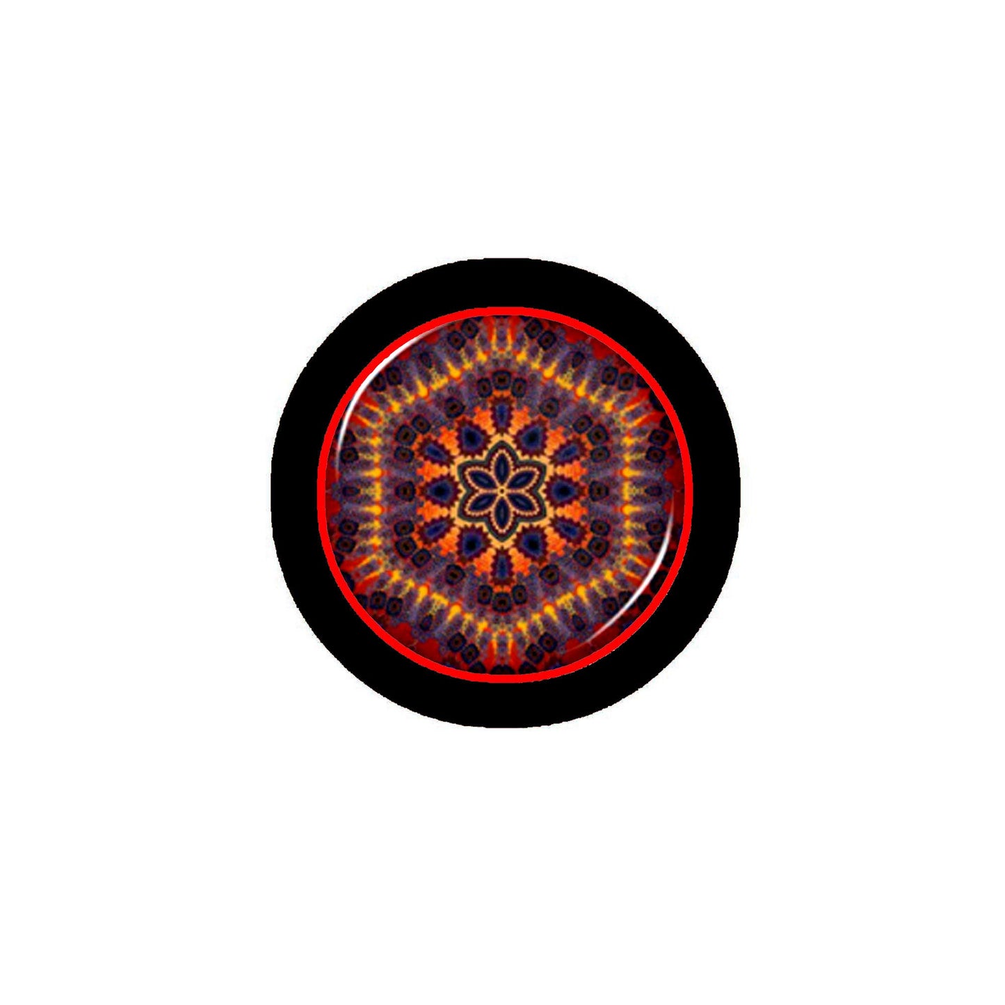 QDL Psychedelic Tie Dye Artwork Adult Pins Mini Round Button Badge 1-2 Decoration Motivation Awards for Children 1 Pcs Set Default Title