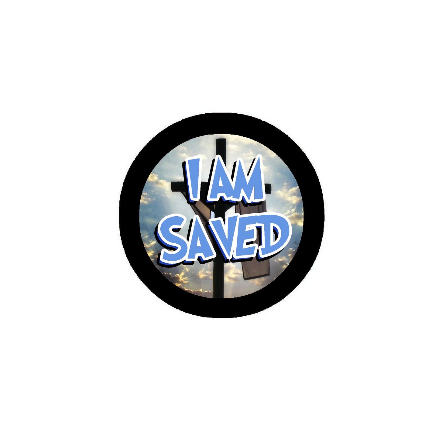 I am Saved 2.25-inch Pinback Badge Default Title