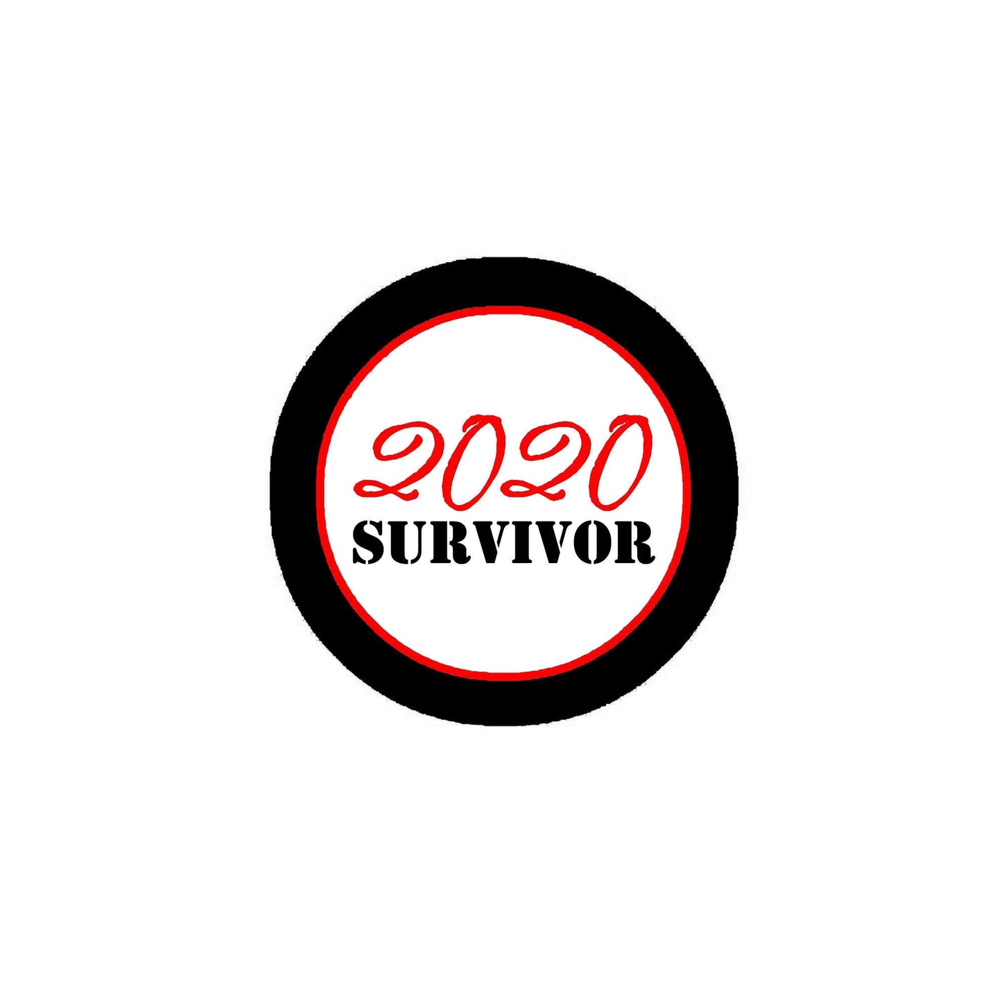 Year 2020 Survivor Pinback 2.25" White