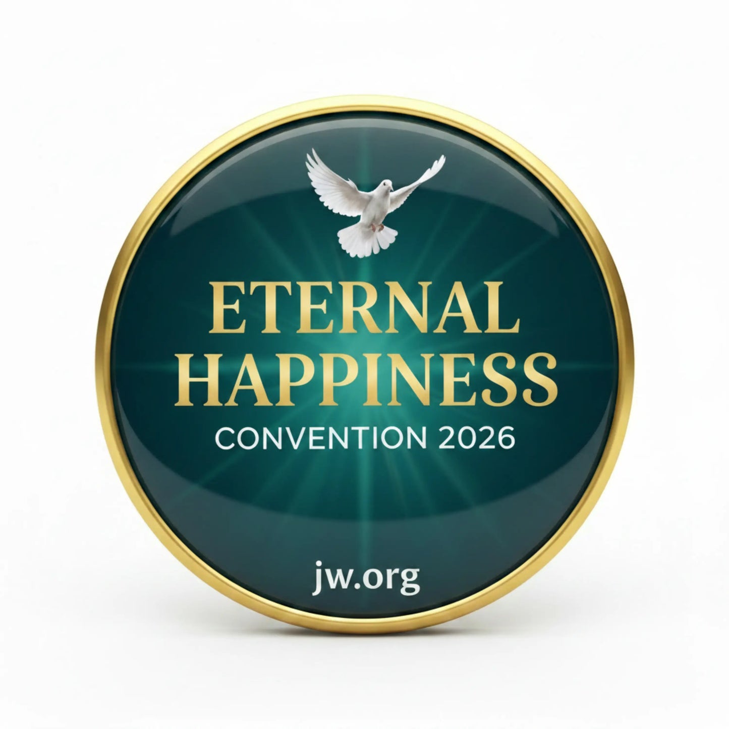 12 Pcs Eternal Happiness jw-org Pinback 1.25-inch