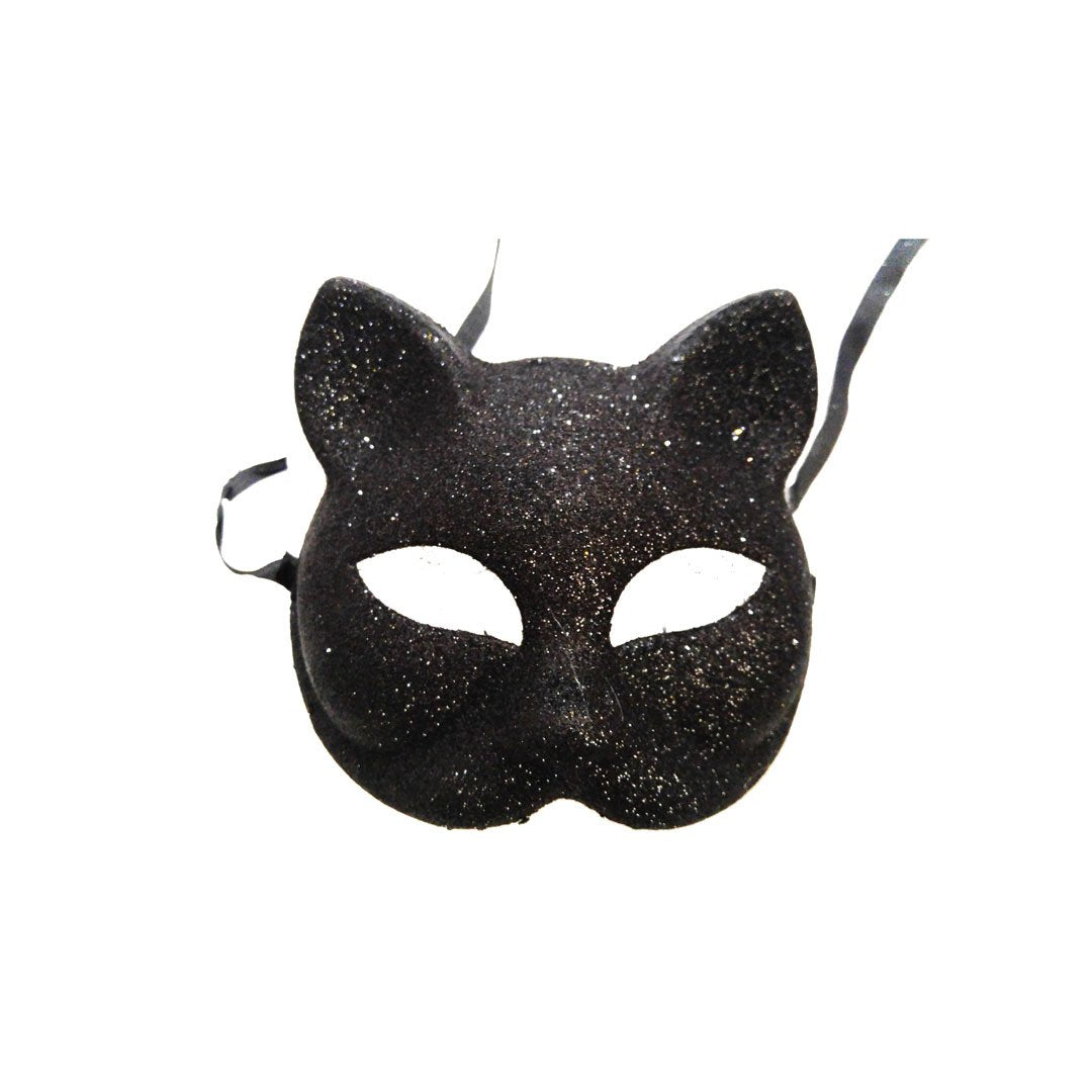 Black Cat Mask Halloween Party One Size Almost Fit Everybody