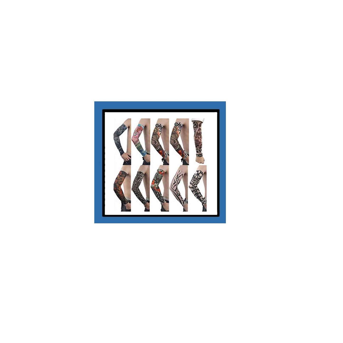 12 Pcs Set Assorted Styles and Colors Art Print Arm Sleeve Tattoos