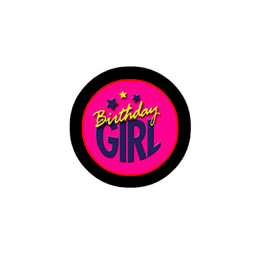 Birthday Girl 1.25" Pinback for Jackets, Backpacks, etc. What is your mood today?