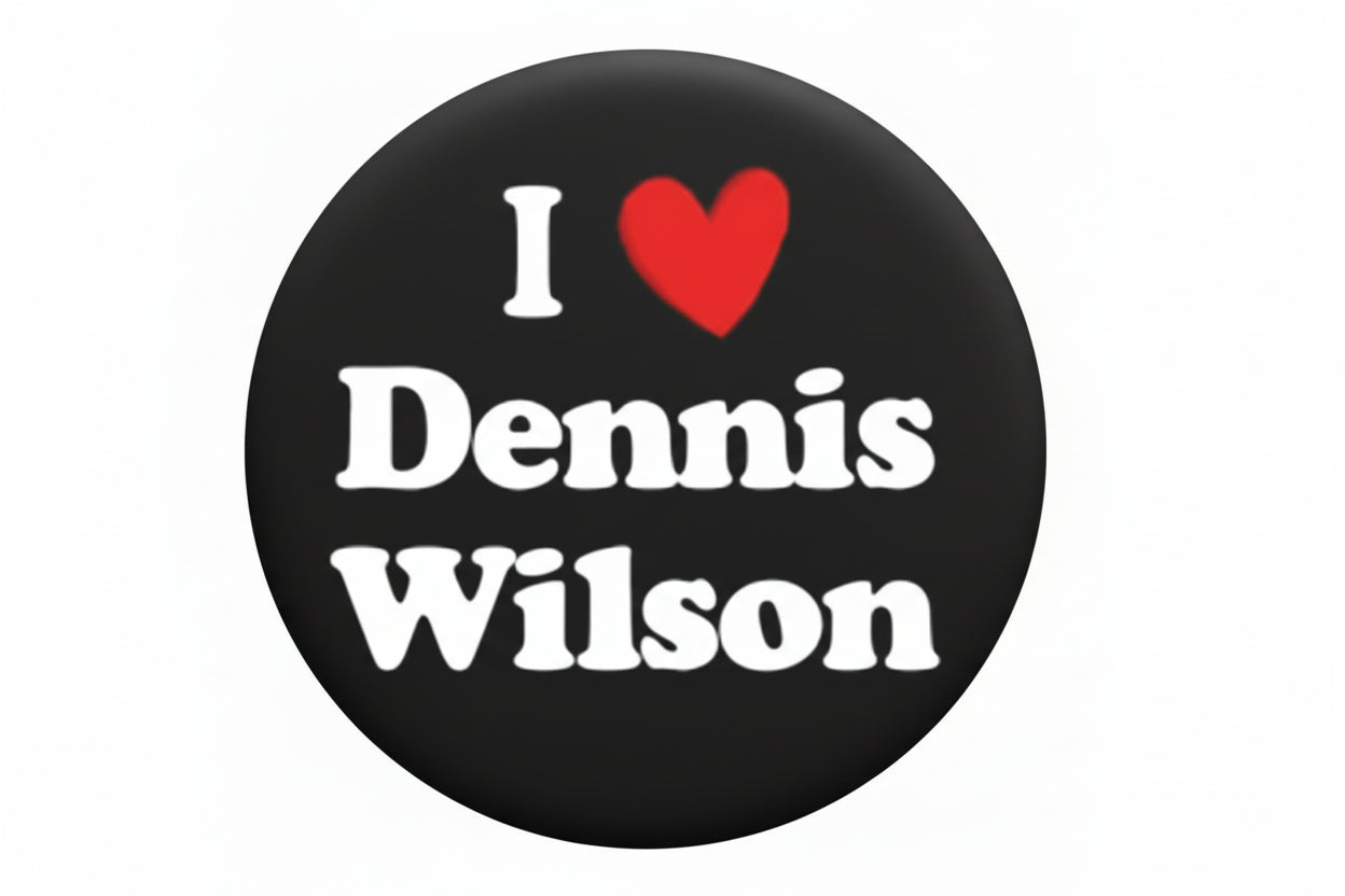 Beach Boys I Love Dennis Wilson Button Pin Default Title