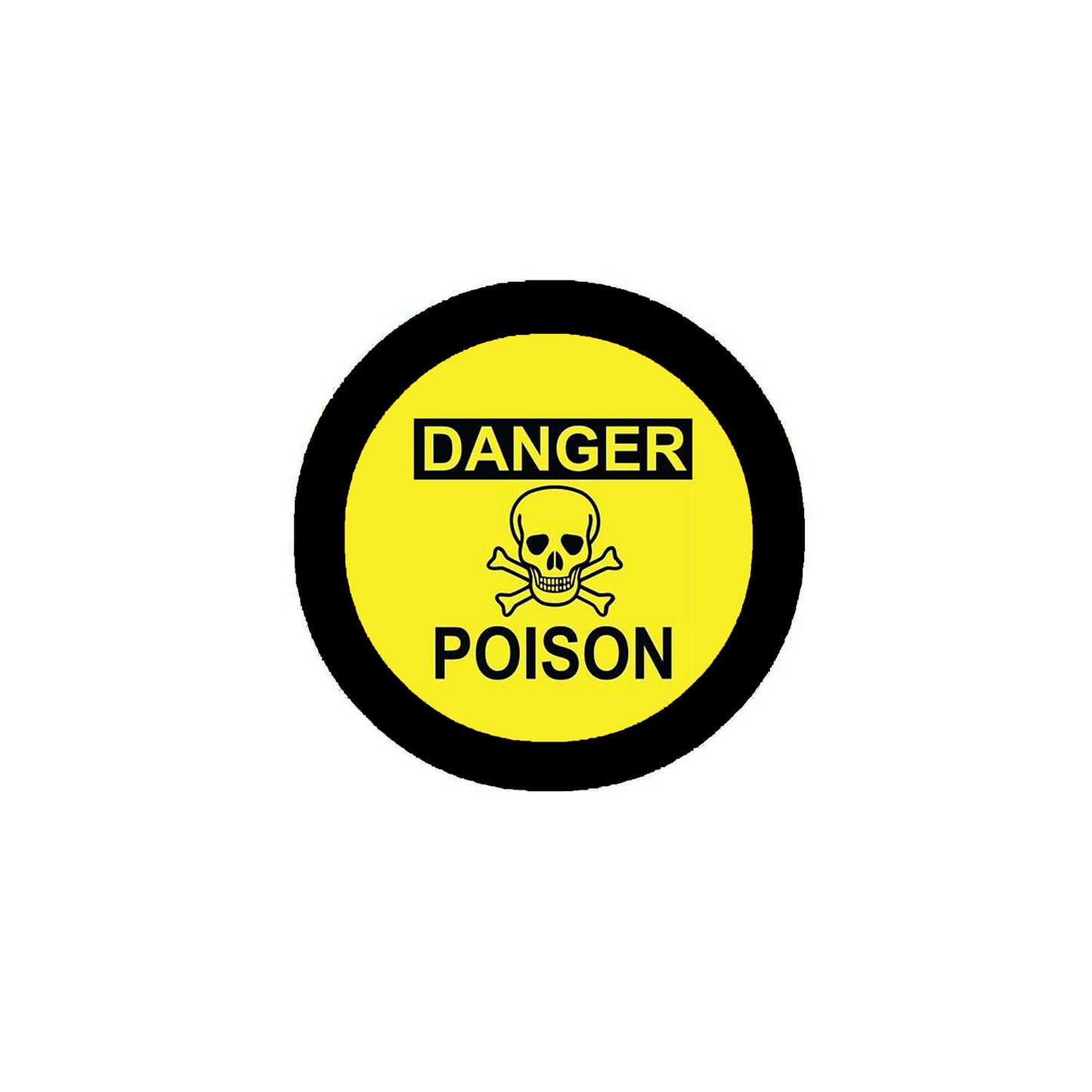Danger Poison 2.25" Pinback for Jackets, Backpacks, etc.
