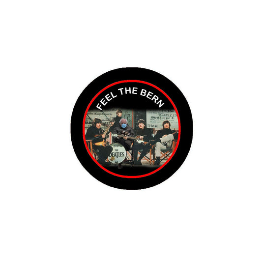 Bernie Mitten with the Beatles 3" Fridge Round Magnet Moment