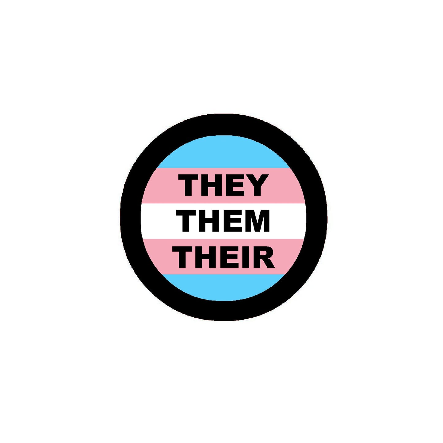 They Them Their 2.25-inch Pinback Badge LGBT Flag Default Title