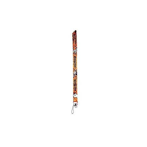 Halloween lanyard keychain with printed monsters and metal clasp