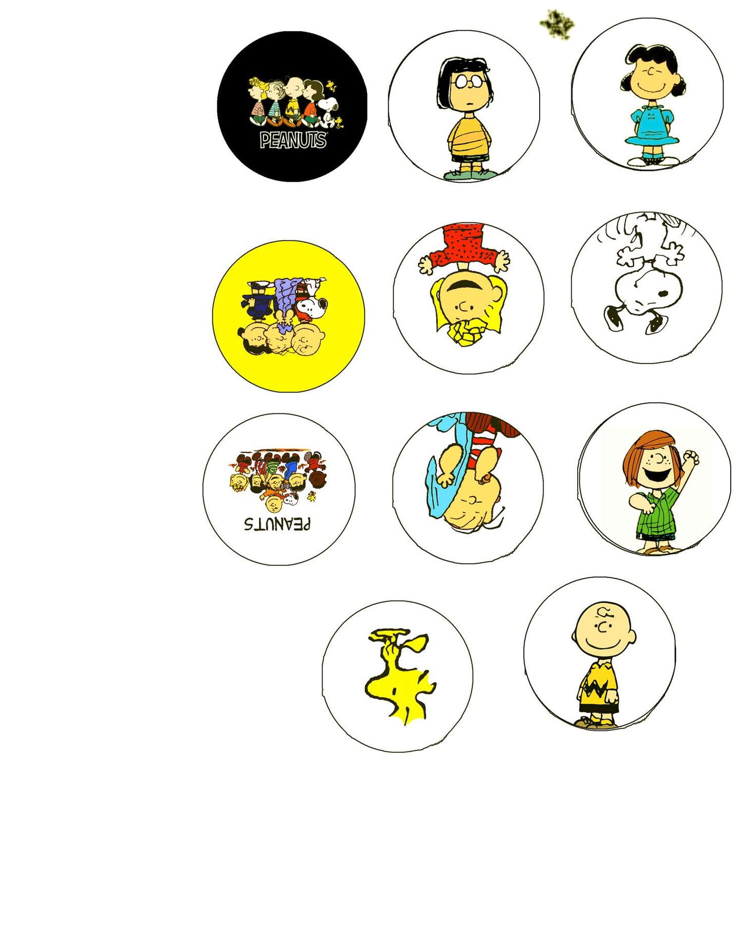 Set of 9 Magnets Adorable Children and Mascots 1.25-inch Peanut Default Title