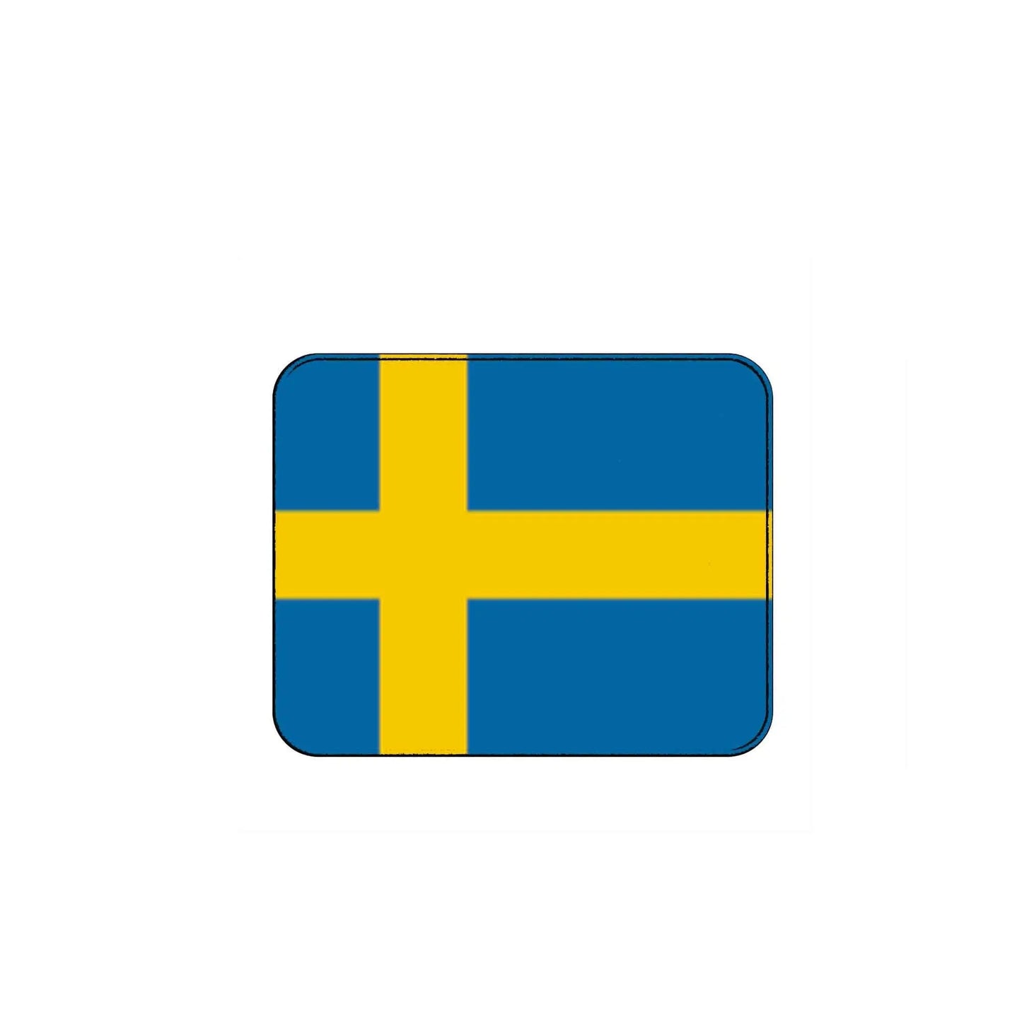 Sweden country flag mousepad with blue background and yellow cross