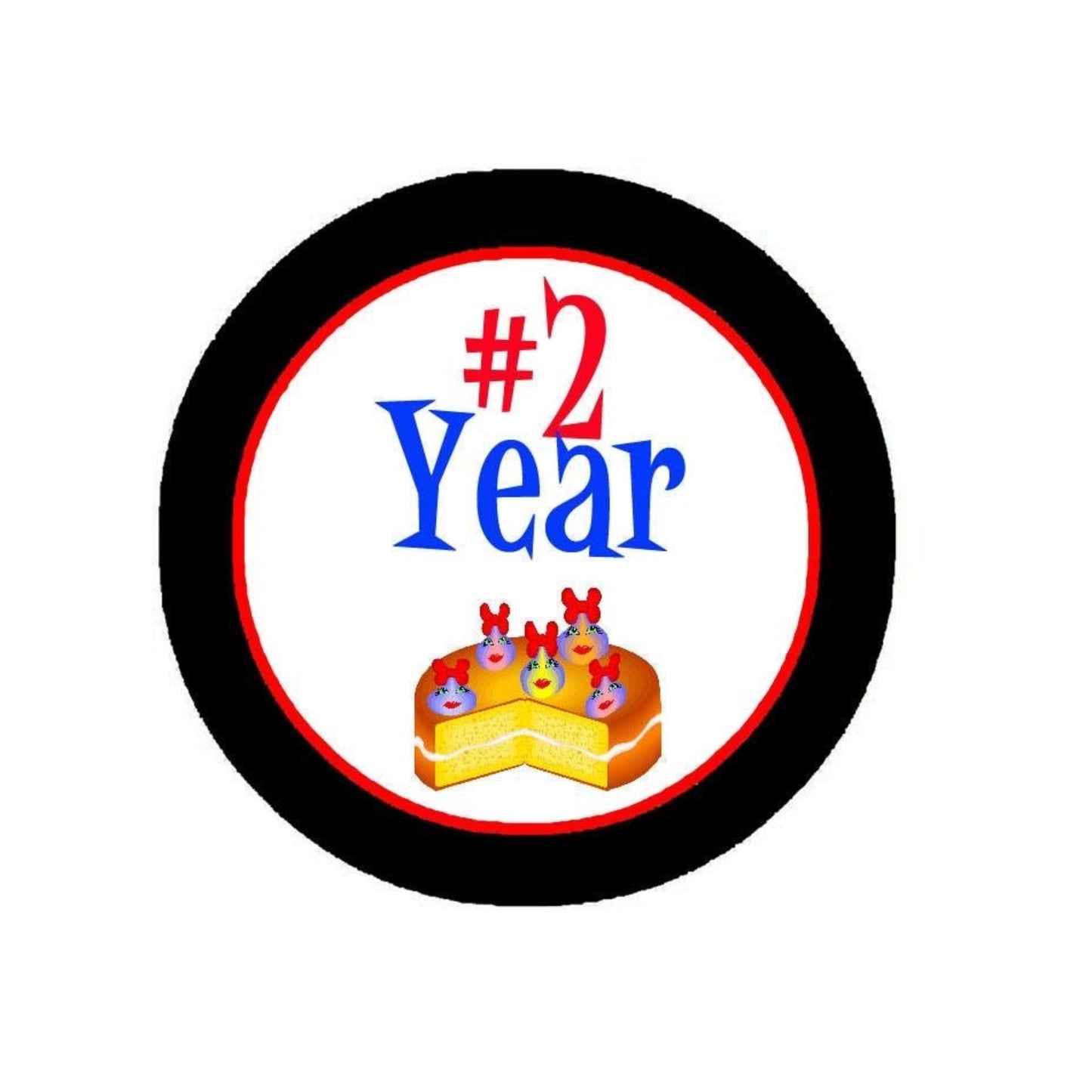 Hashtag2 Years Old Birthday Pinback 2.25-inch