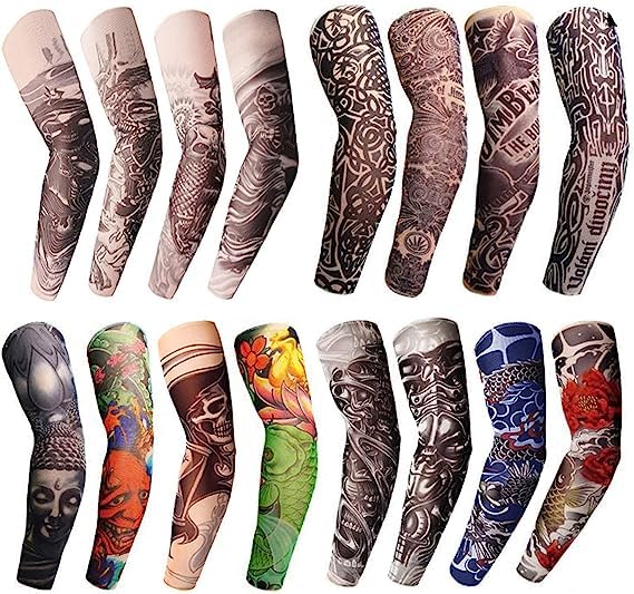 1 Pc Tattoo Sleeves Hashtag TS07 Adult Size Halloween Party Reunion Costume Accessory Assorted