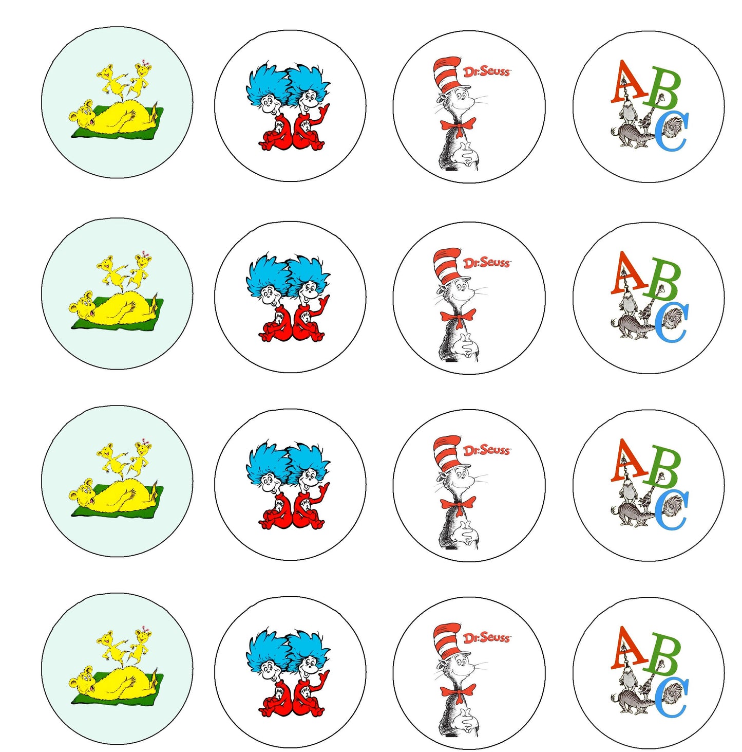 Set of 32 DR. SEUSS Pinback Buttons 1.25-inch Pins Cat in the Hat Default Title