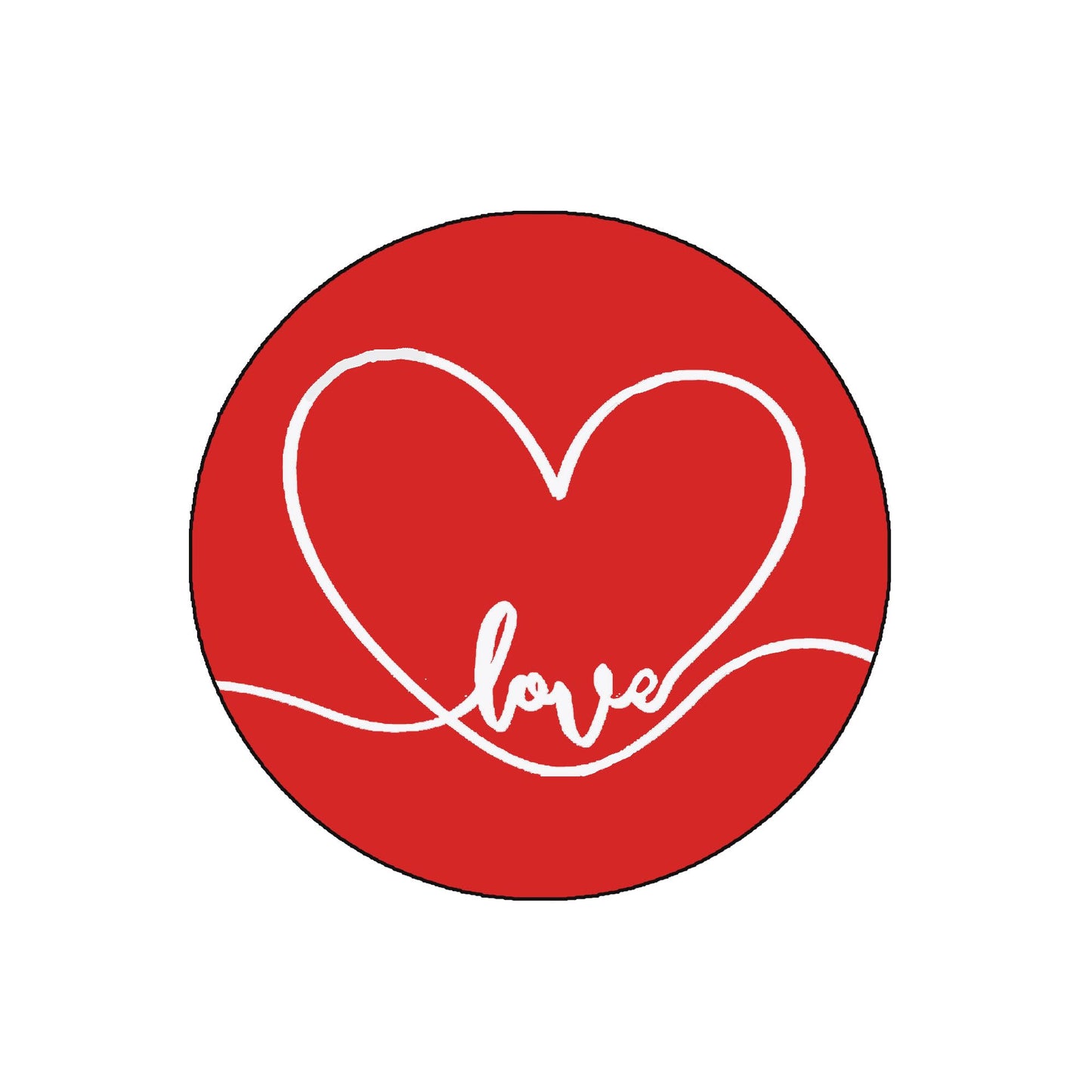 Heart Symbol Badge Reels Cute Felt Retractable Badge Reels 1.45-inch