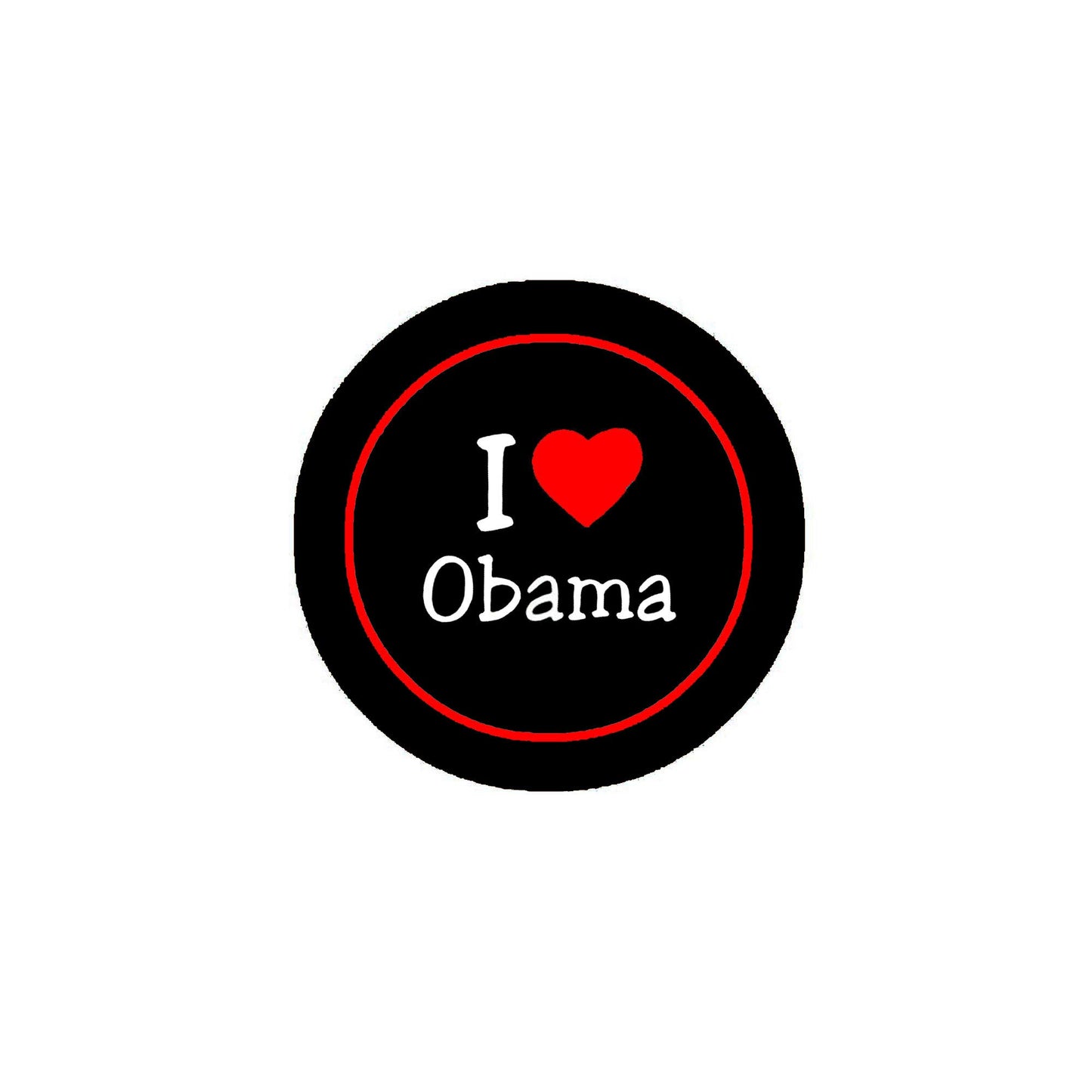 I Love Obama Teen Novelty Humor Pinback 2.25-inch Default Title