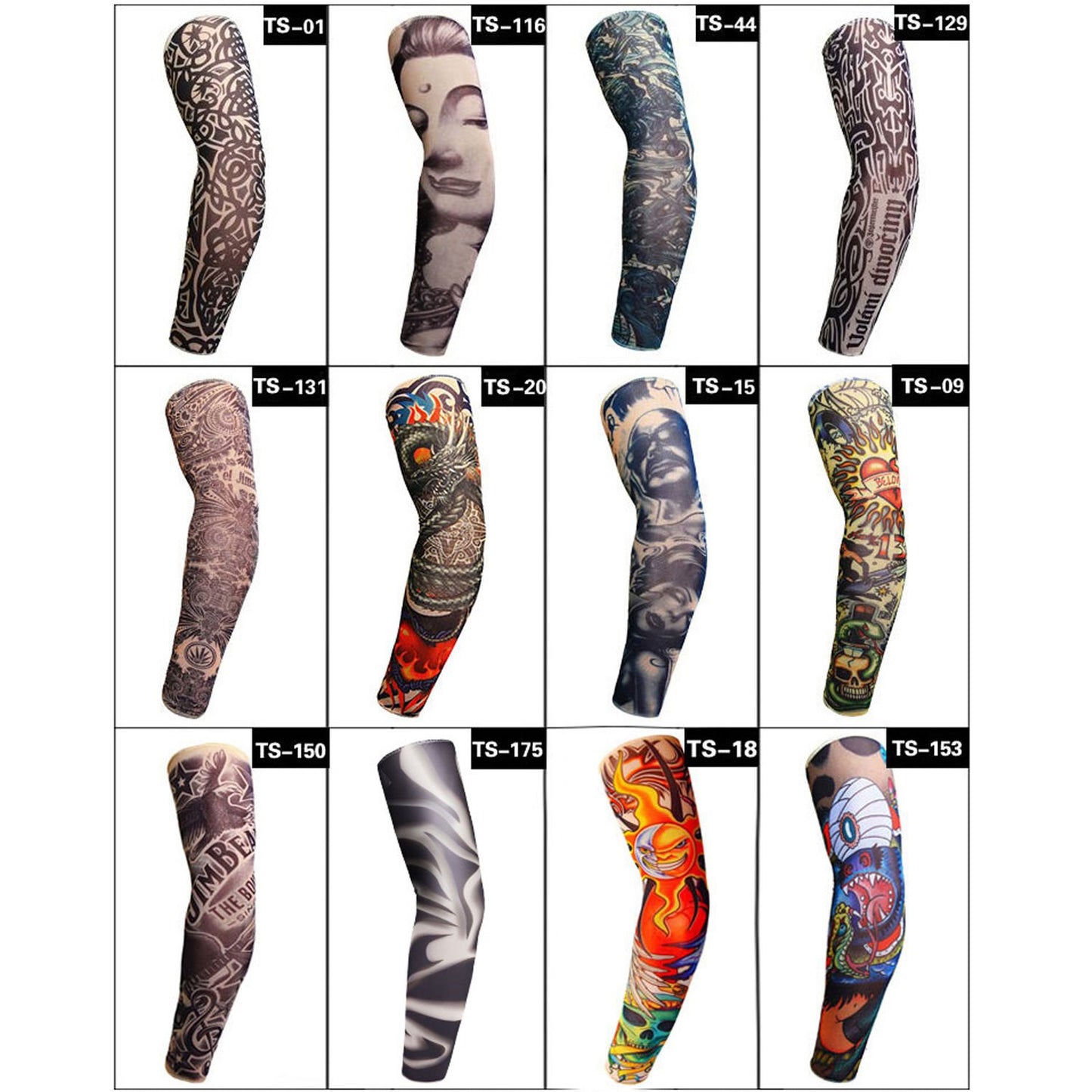 500 pcs Tattoo Cooling Arm Sleeves Cover Basketball Golf Sport UV Sun Protection Assrtd