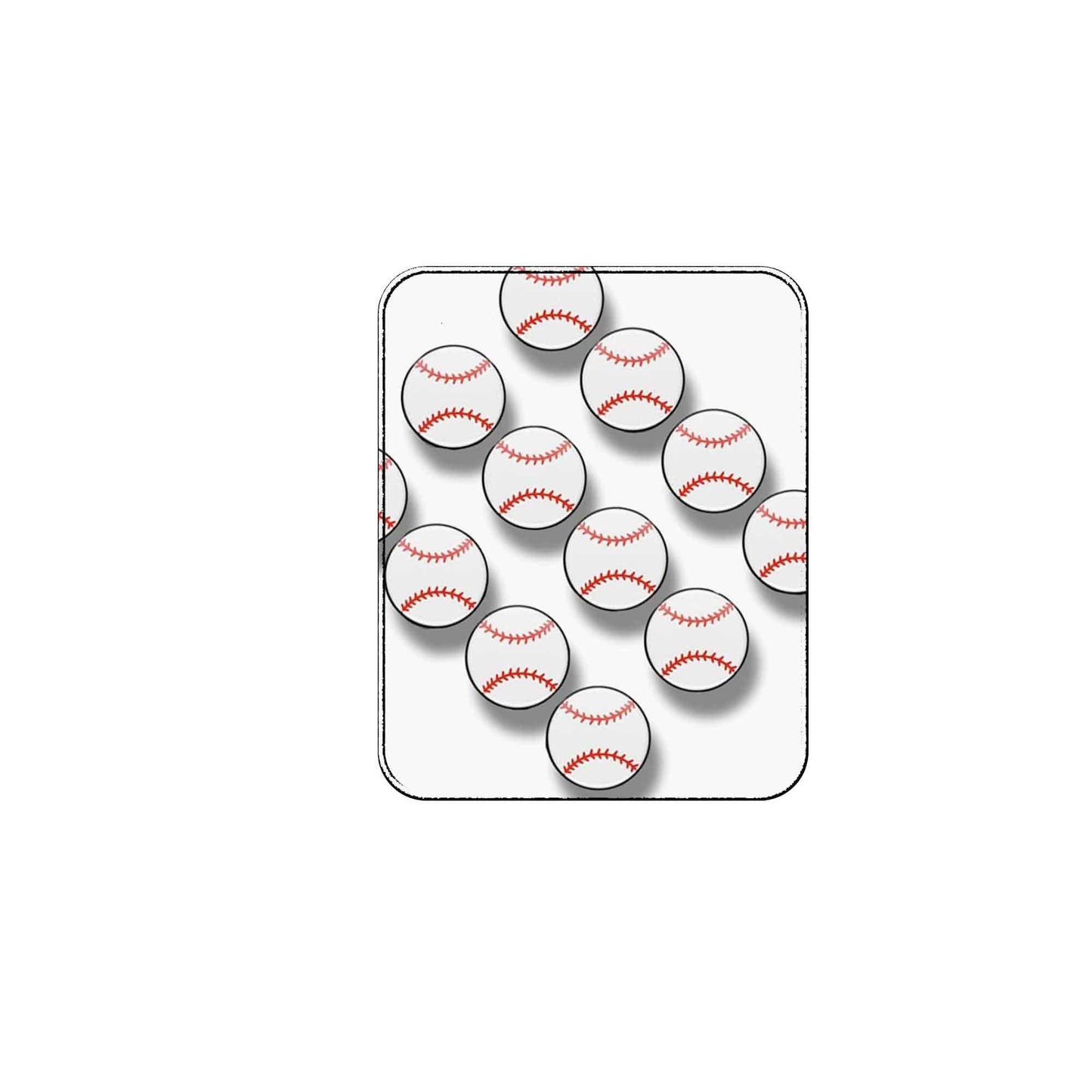 12 Pcs Athletic Sports Team Player Baseball Balls Style Pinbacks Button Badges 1.25"