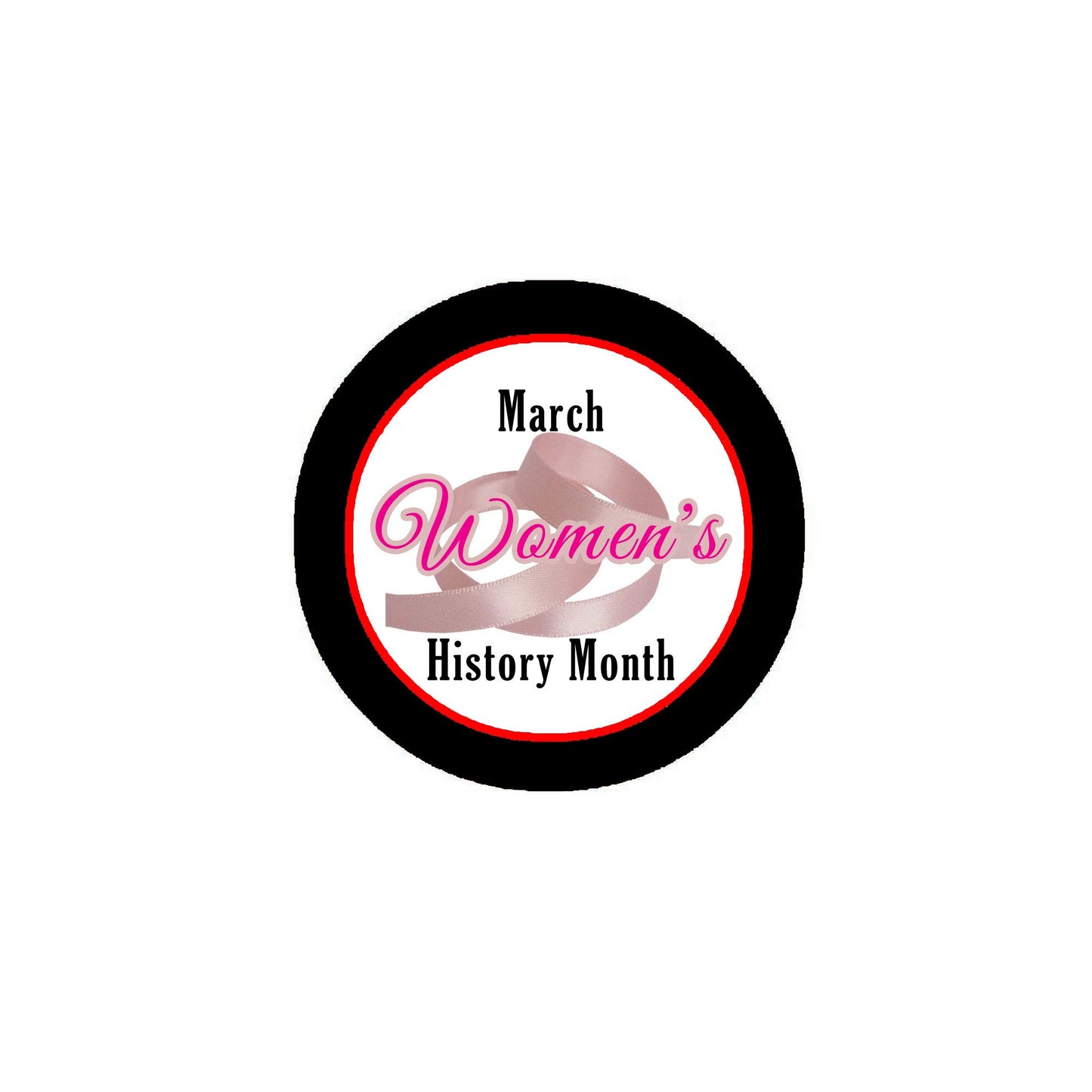 March Women's History Month 2.25-inch Pinback Badge Brooch Default Title