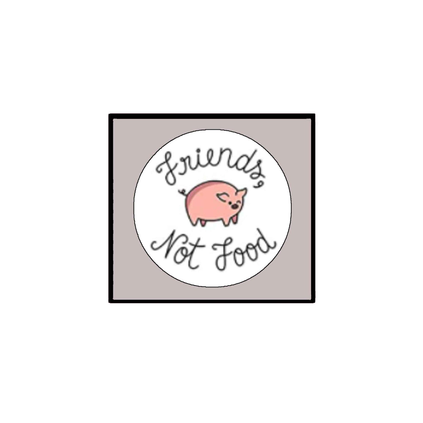 50 Pcs Animals are Friends not Food 1.25" Pinback Button Pin - Vegan Vegetarian