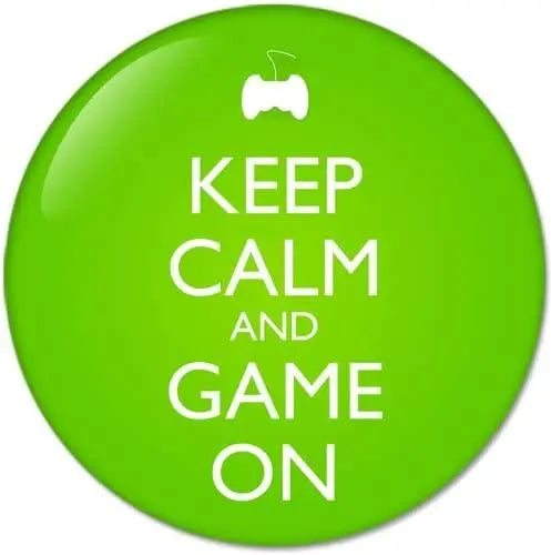 Green bottle opener with controller icon and KEEP CALM AND GAME ON text