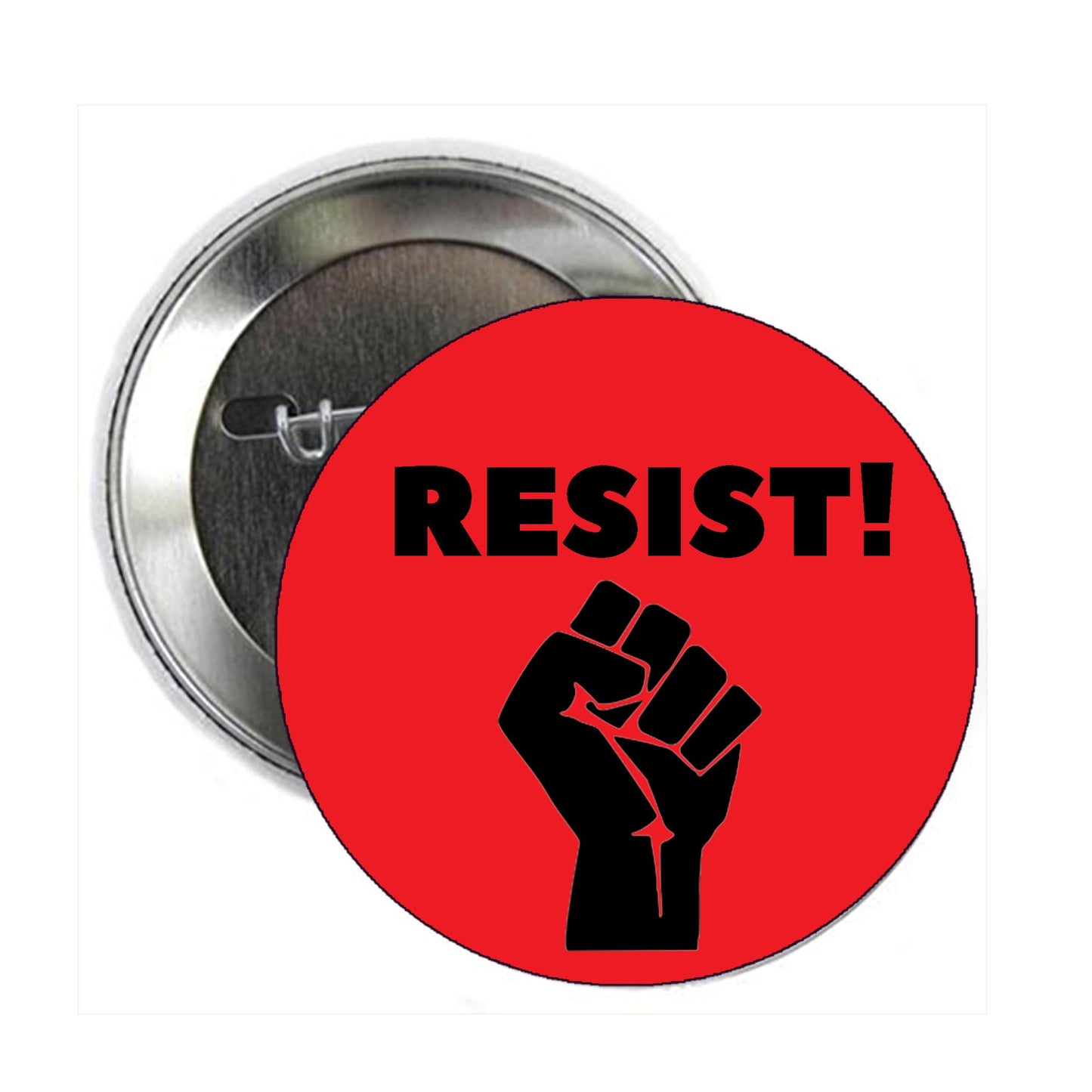 10 Pcs Red Resist Anti Against Donald Trump Pinback Button Pin Pinback Brooch for Jackets, Backpacks, Hats 2.25"