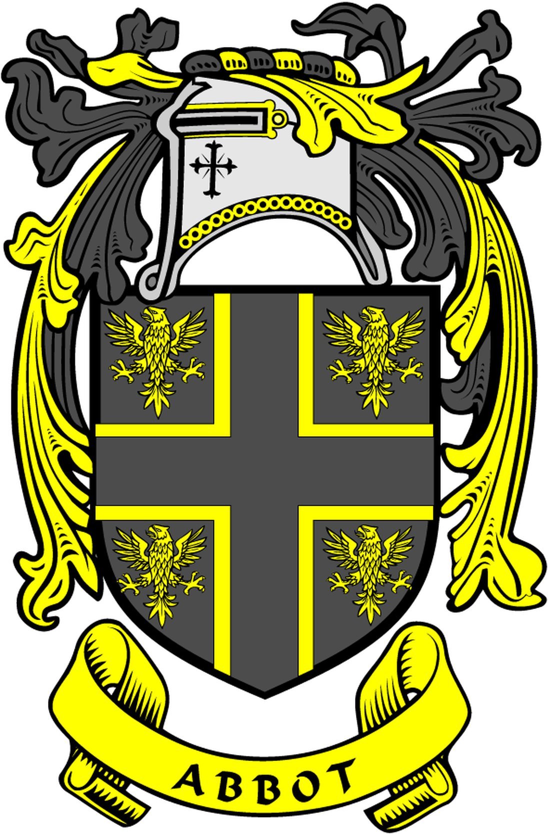 Abbot Family Crest 3" Coat of Arms Fridge Round Magnet