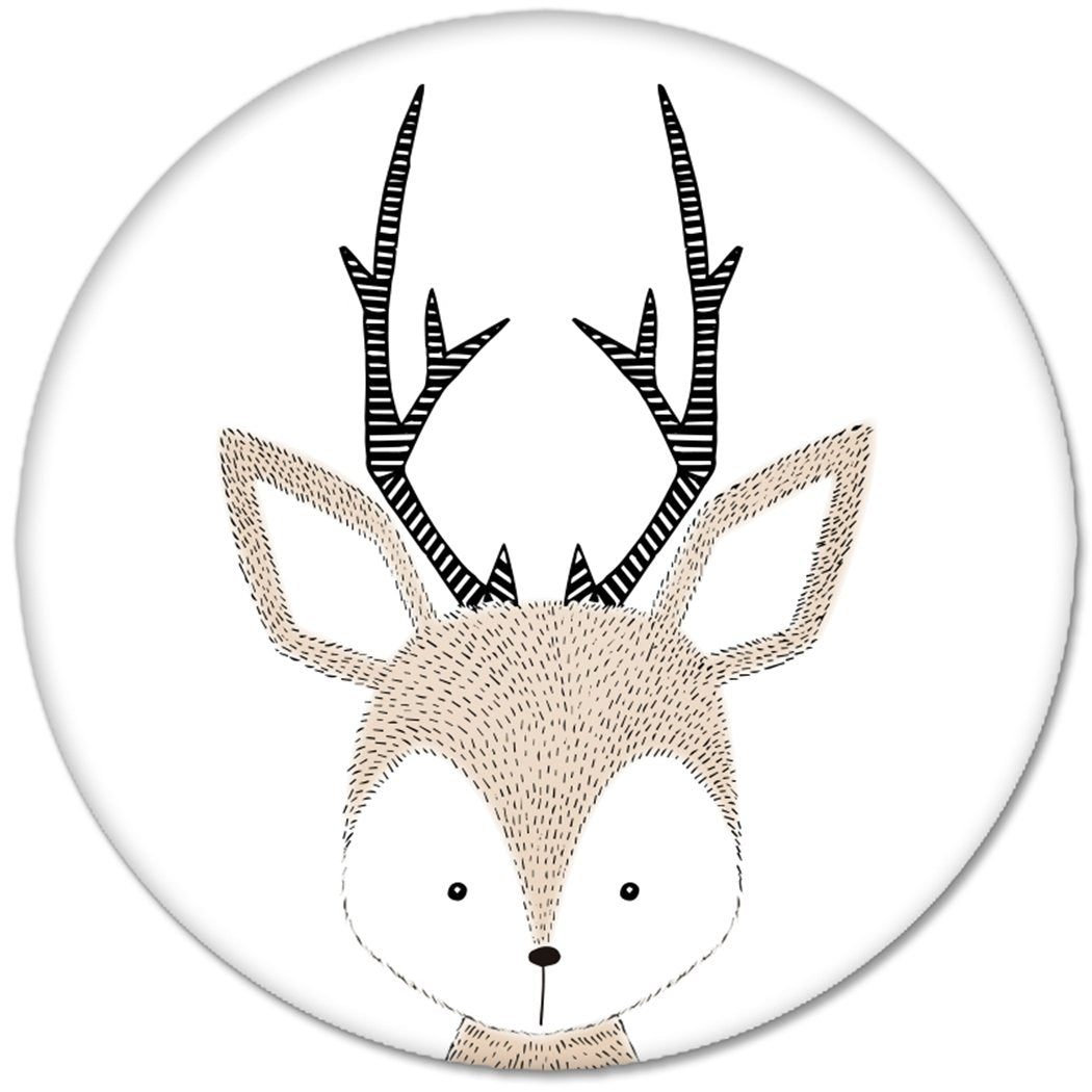 Cute Hand Drawn Deer : Pinback Buttons 2.25 Inch (58mm)