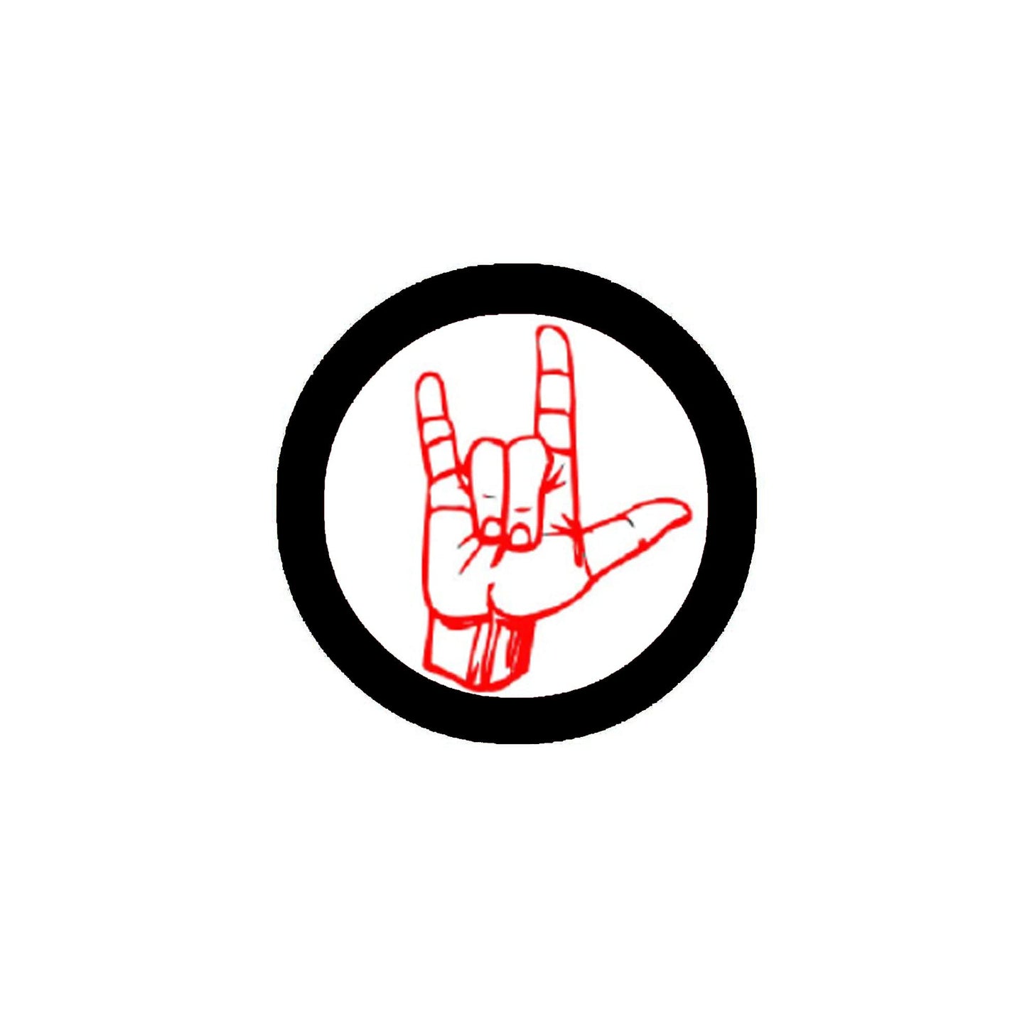 12 Pcs Love Sign 2.25" Pinback or Jackets, Backpacks, etc.