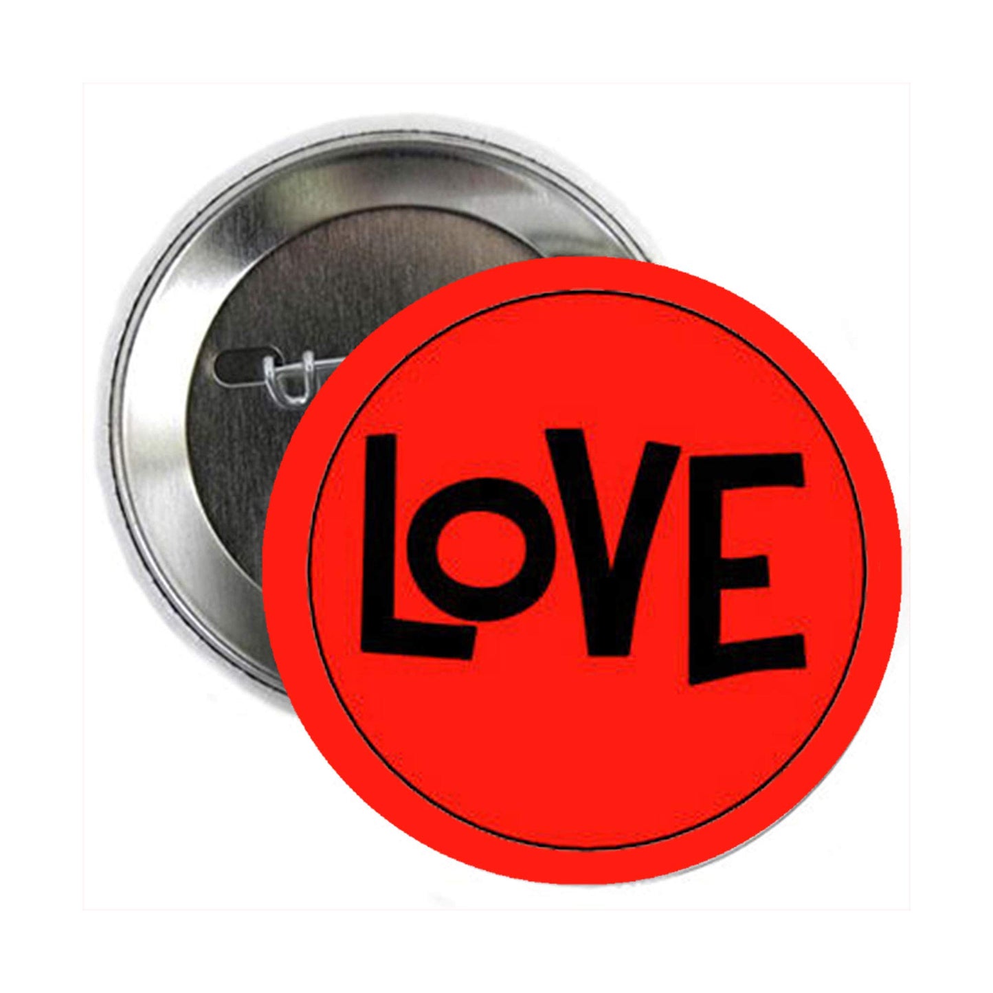2 Pcs Love Hate Novelty Cosplay Comic Book Costume Style 2.25-inch Pinback Default Title