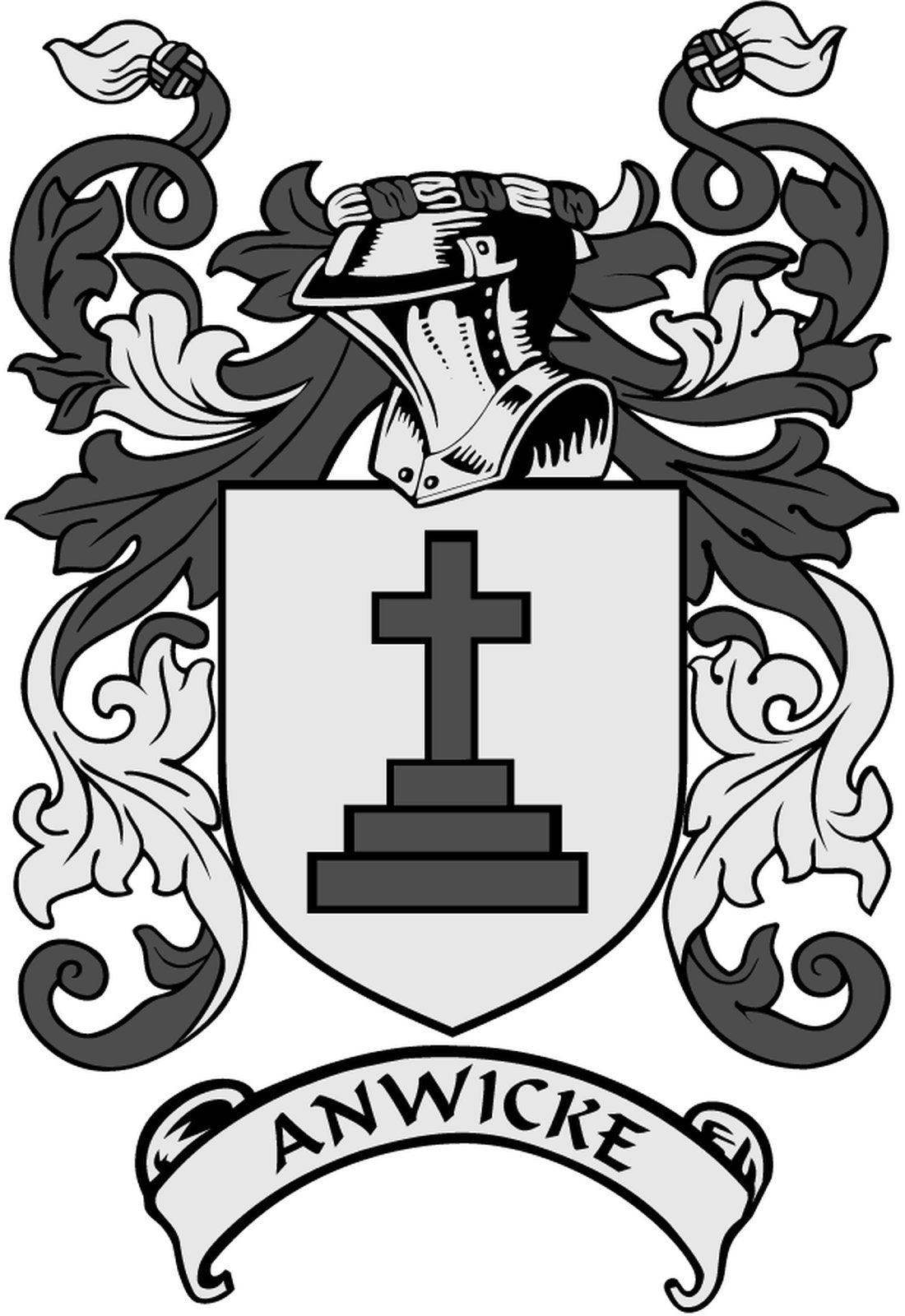 Anwicke Family Crest 3" Coat of Arms Fridge Round Magnet