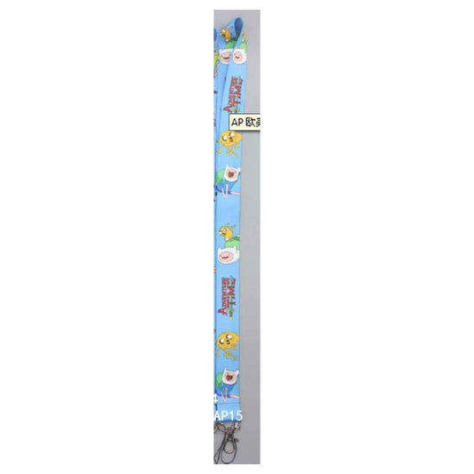 Blue Cartoon Lanyard Keychain Holder Symbols School