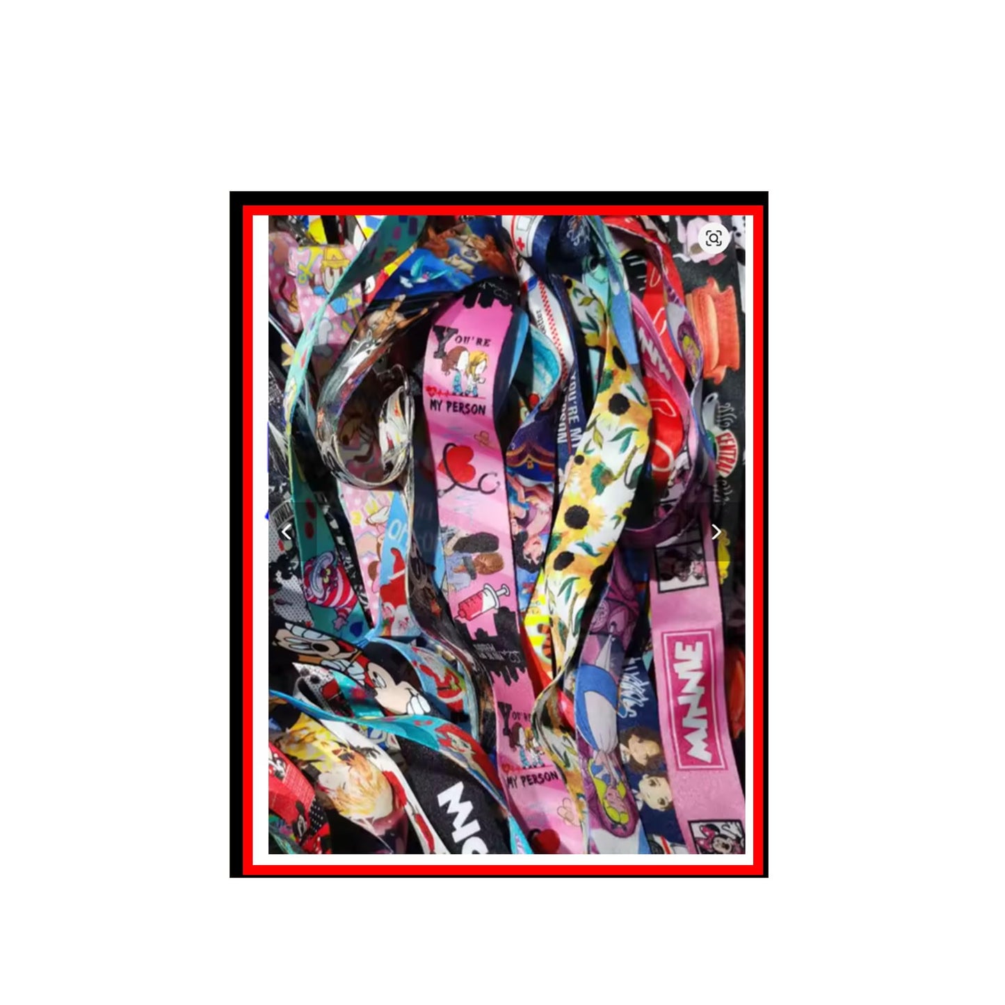 20 pcs Mixed Color Cell Phone Key Chain Neck Strap Keys Lanyards Adult Size Party Gifts
