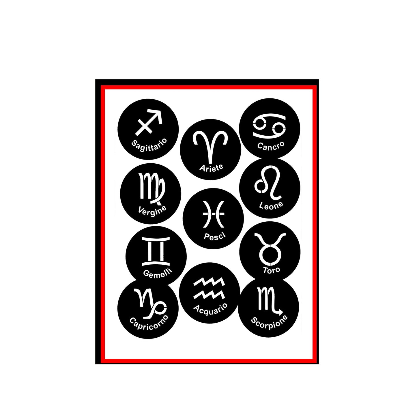 12 Pcs Zodiac Symbols 2.25" Fridge Magnets Decoration