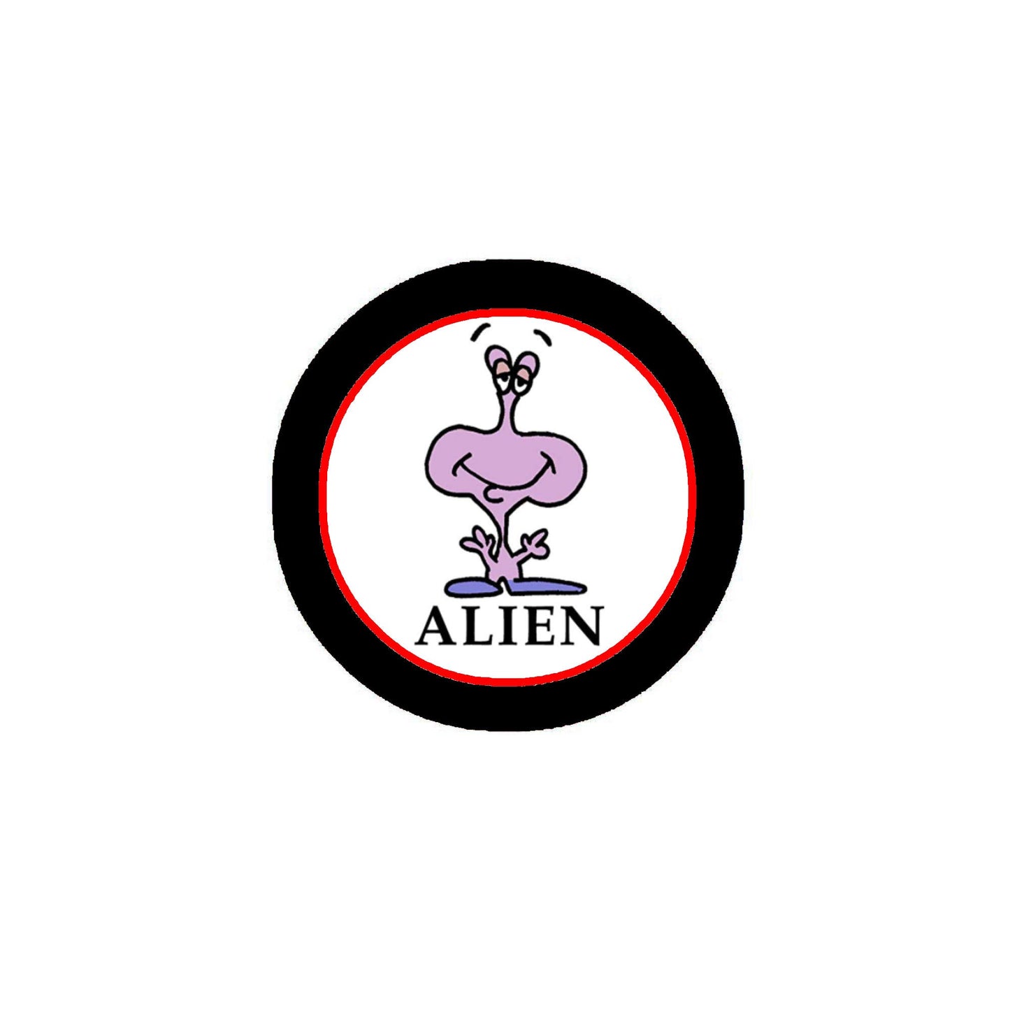 Alien Purple Pinback Button Pin 1.25"