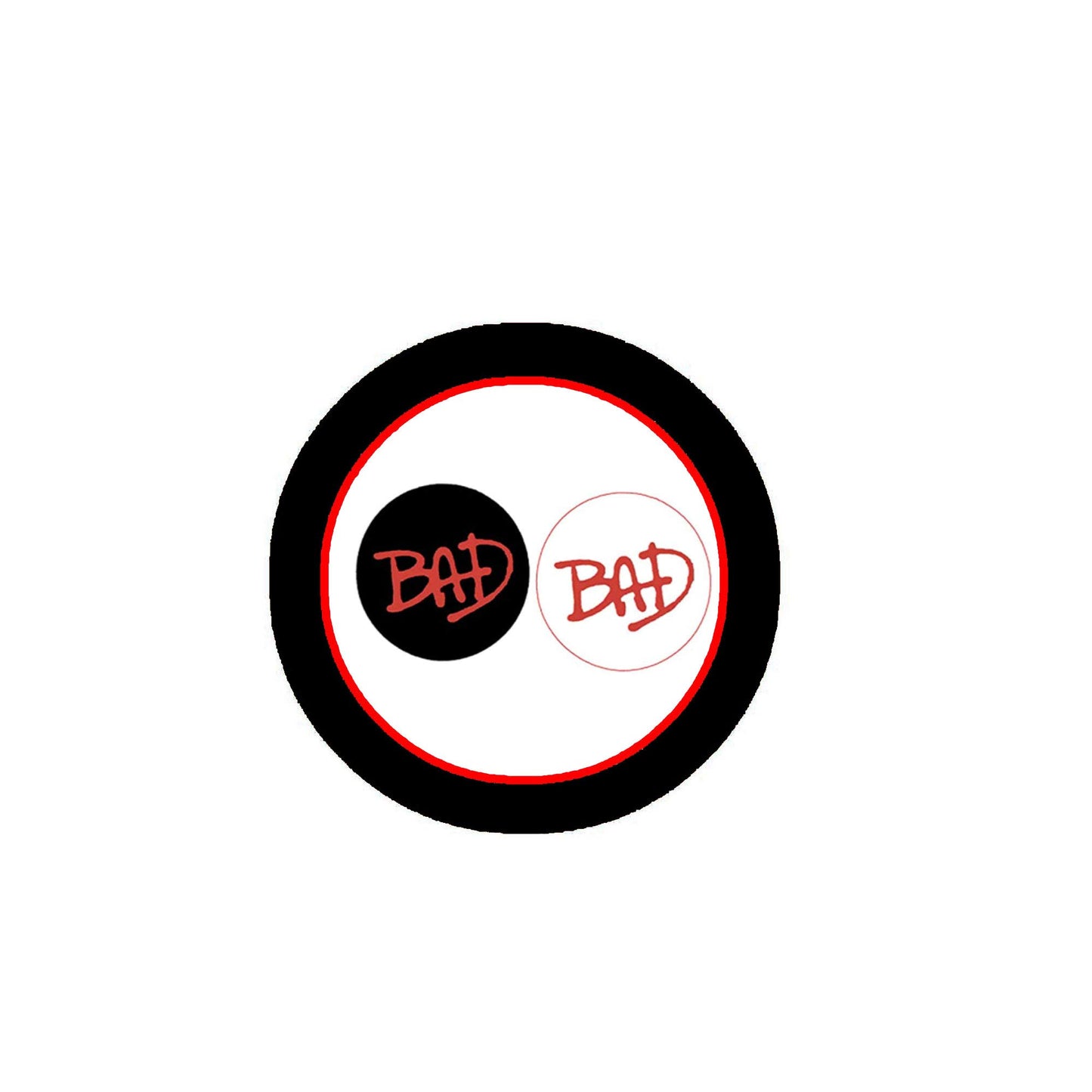 Bad Bad 1.25" Pinback for Jackets, Backpacks, etc~ 2 pcs