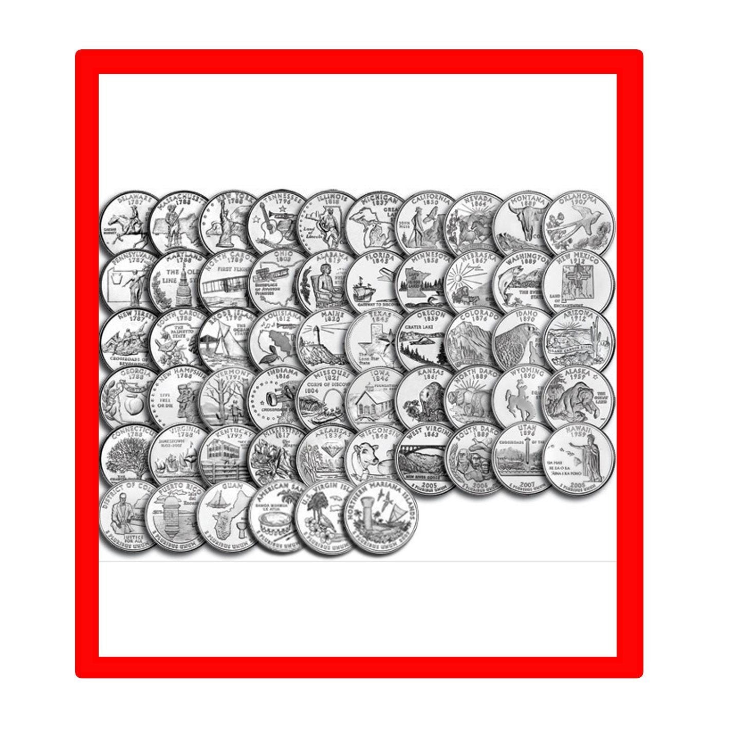 California State Fridge Magnet 2.25" USA Quarter Coin