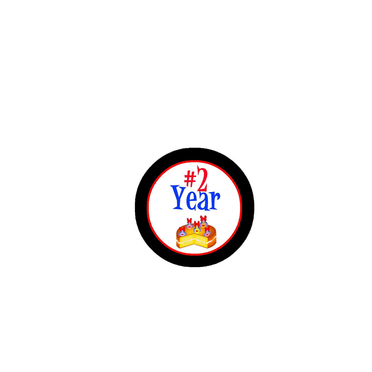 #2 Year 2.25" Pinback or Jackets, Backpacks, etc.